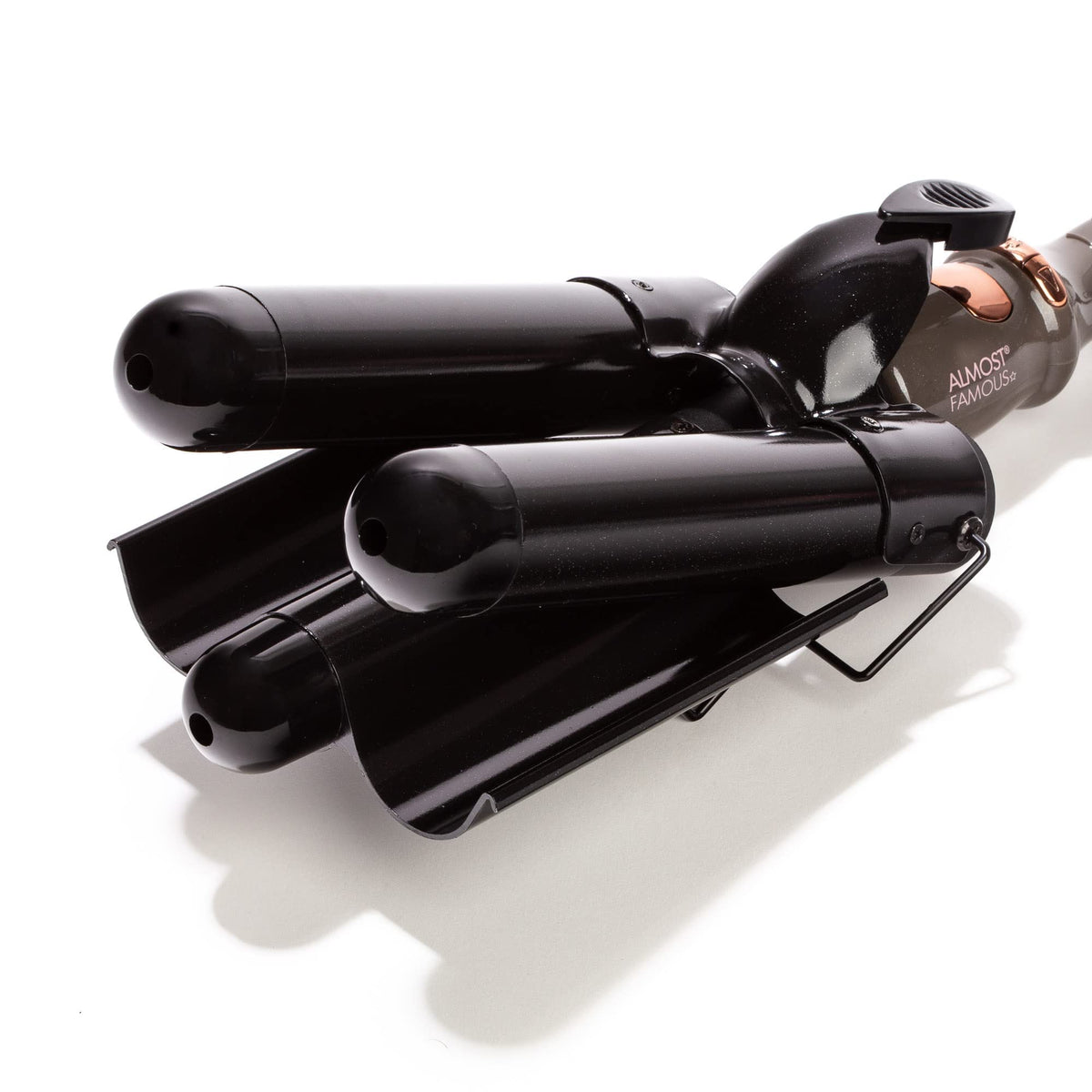 Almost Famous Wave Away Triple Barrel Clip Curling System, 3 Barrel Curling, Crimper with LCD Temp Display, Professional Beauty Tool, Temperature