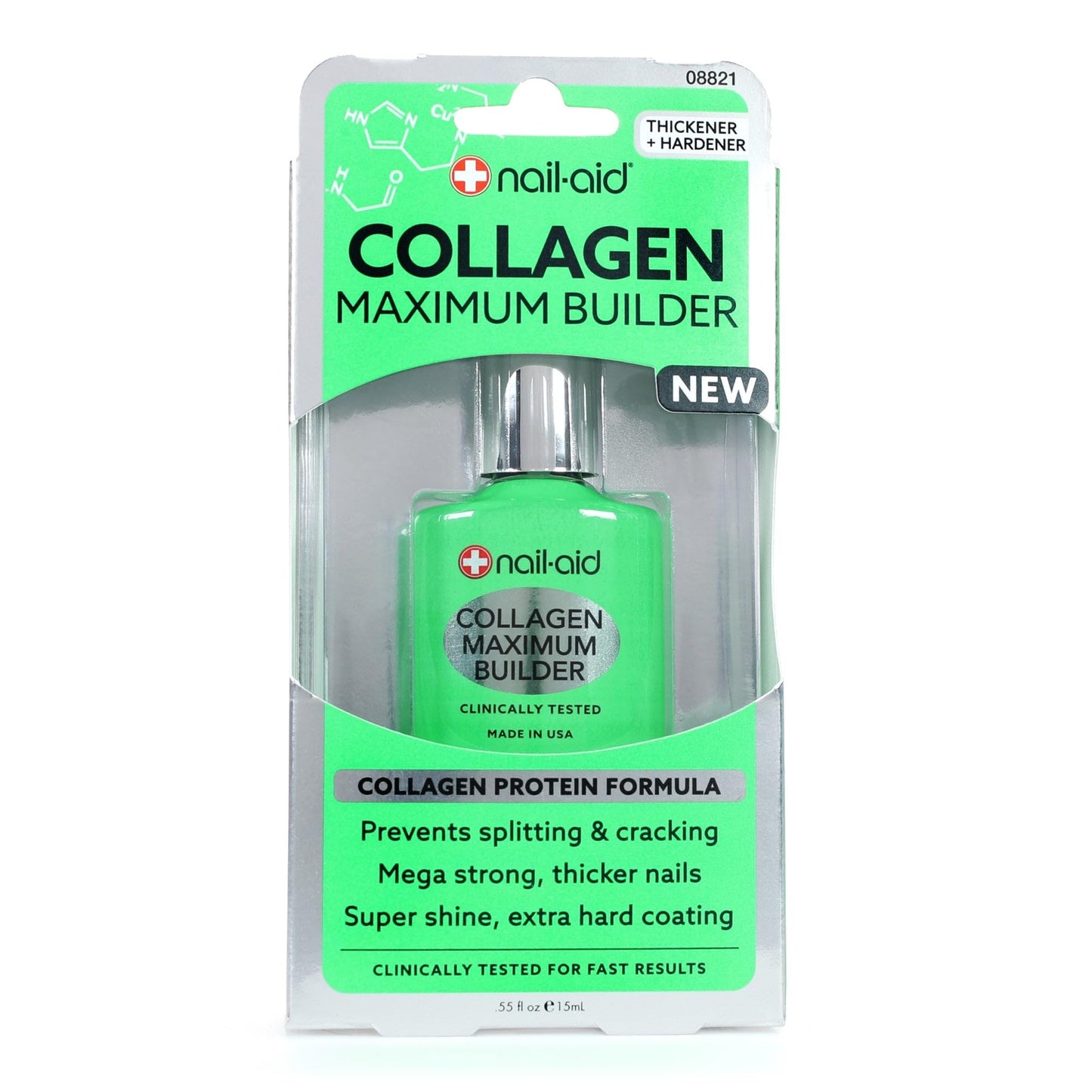 NAIL-AID Collagen Power Coat, Clear, 0.55 Fluid Ounce Beauty & Personal Care Nail-Aid