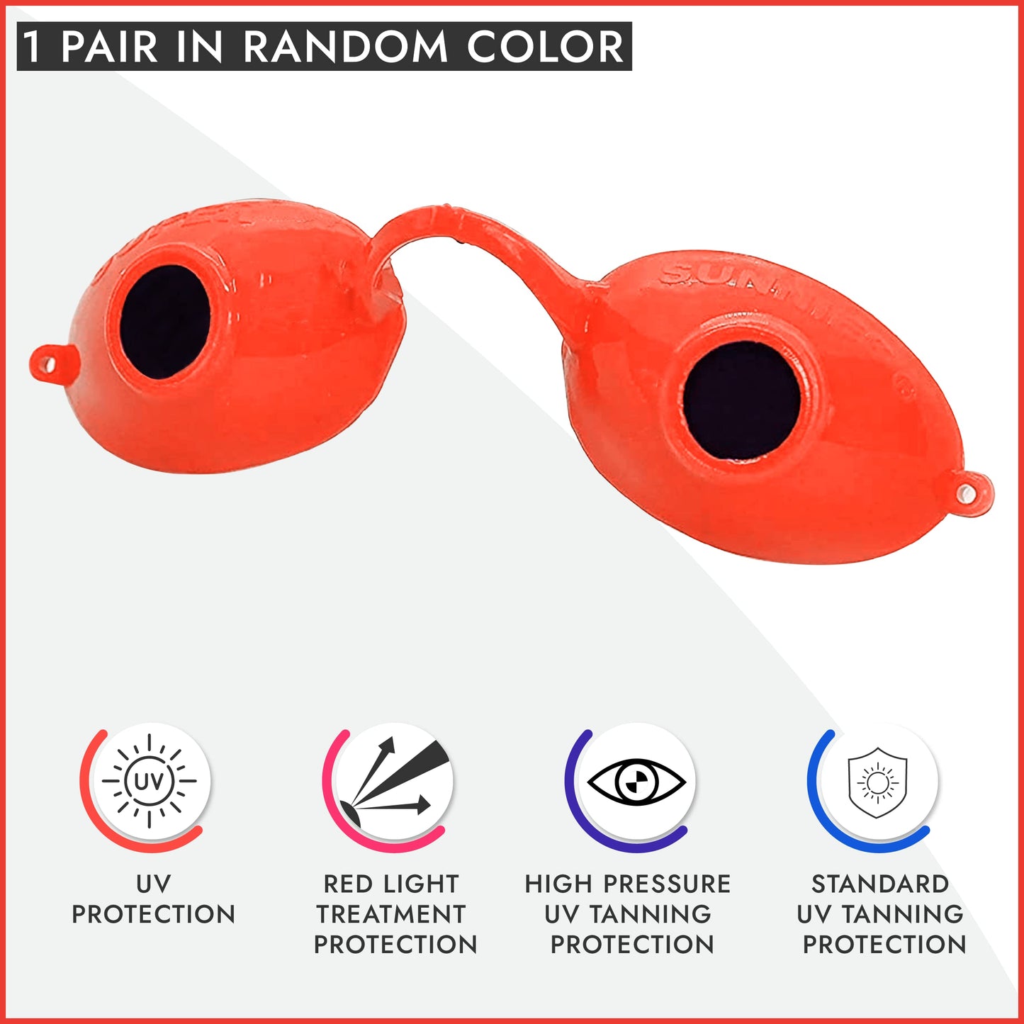 Super Sunnies UV Eye Protection FDA Compliant Tanning Bed Goggles Eyeshields - Random Color Beauty & Personal Care Super Sunnies