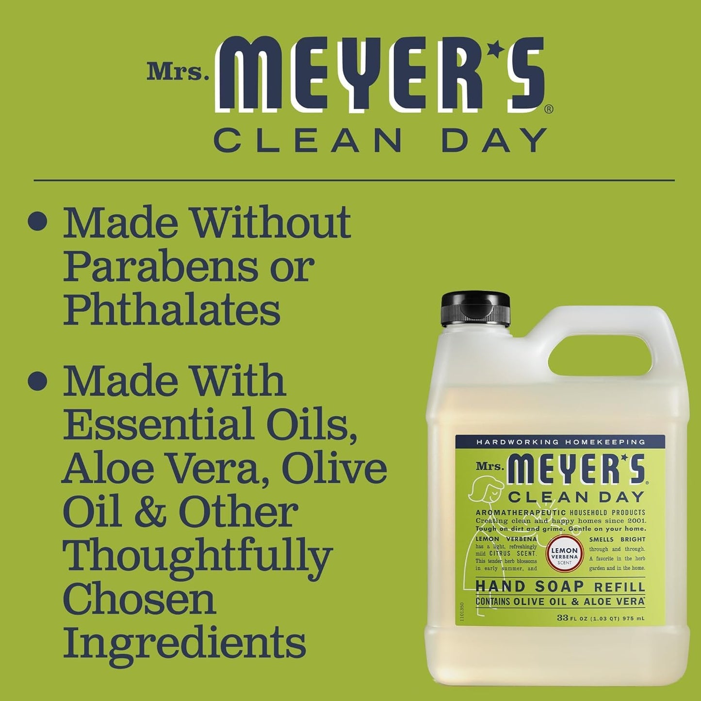 Mrs. Meyers Liquid Hand Soap Refill erXRWn, 33 Oz, 2Pack (Lemon Verbena) Beauty & Personal Care Mrs. MEYER'S