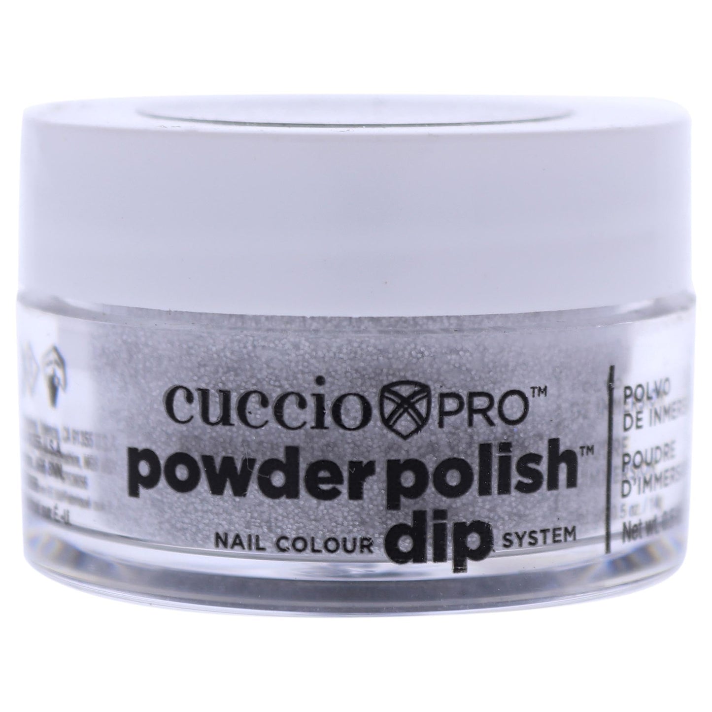 Cuccio Pro Powder Polish Dip - Silver W/ Silver Glitter - Nail Lacquer for Manicures & Pedicures, Easy & Fast Application/Removal - No LED/UV Light Beauty & Personal Care Cuccio