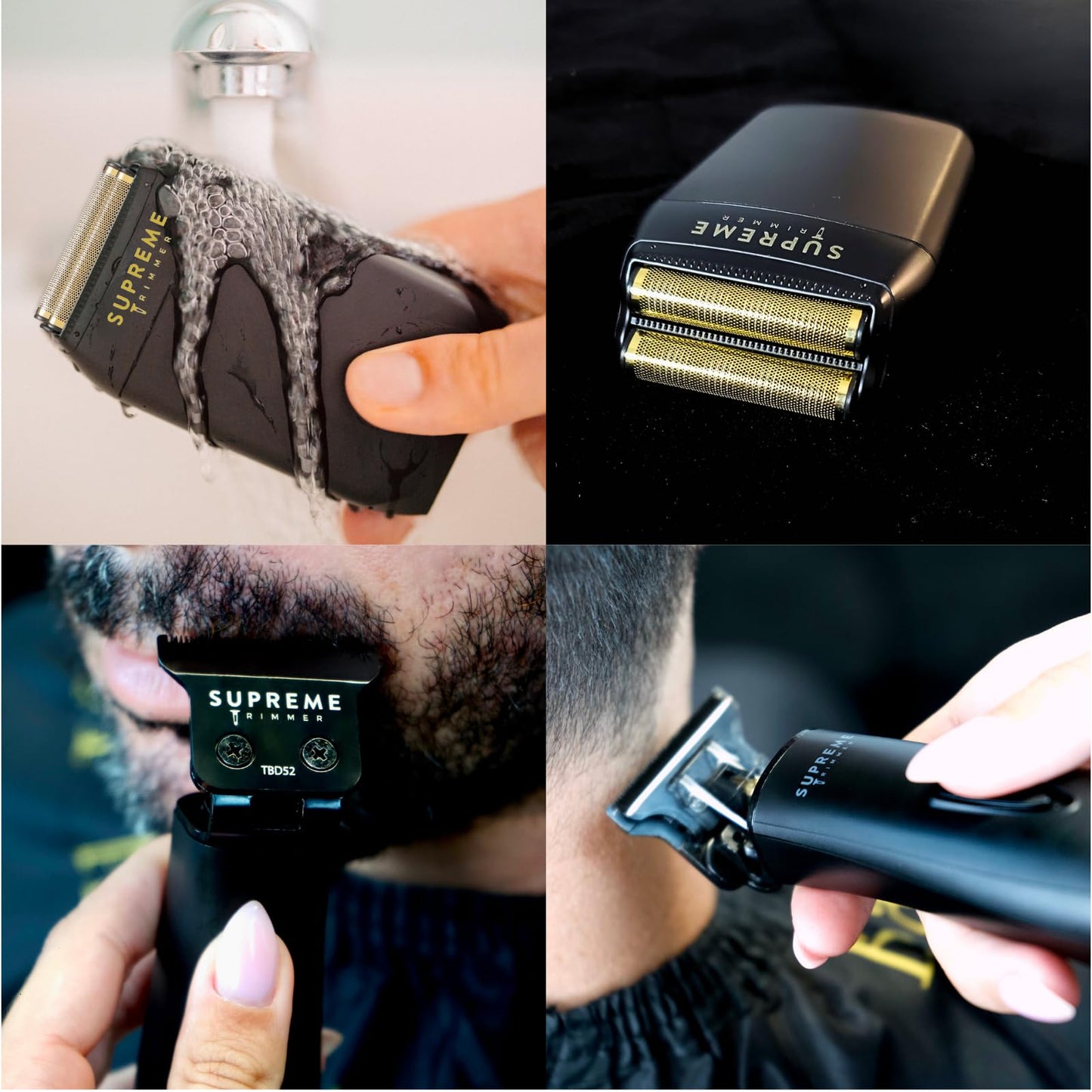 Supreme Trimmer 2-in-1 T-Shaper Trimmer & Crunch Foil Shaver - STF602 Electric Razor & ST5206 DLC Beard Trimmer Barber Haircut Kit - Black Beauty and Personal Care Supreme Trimmer