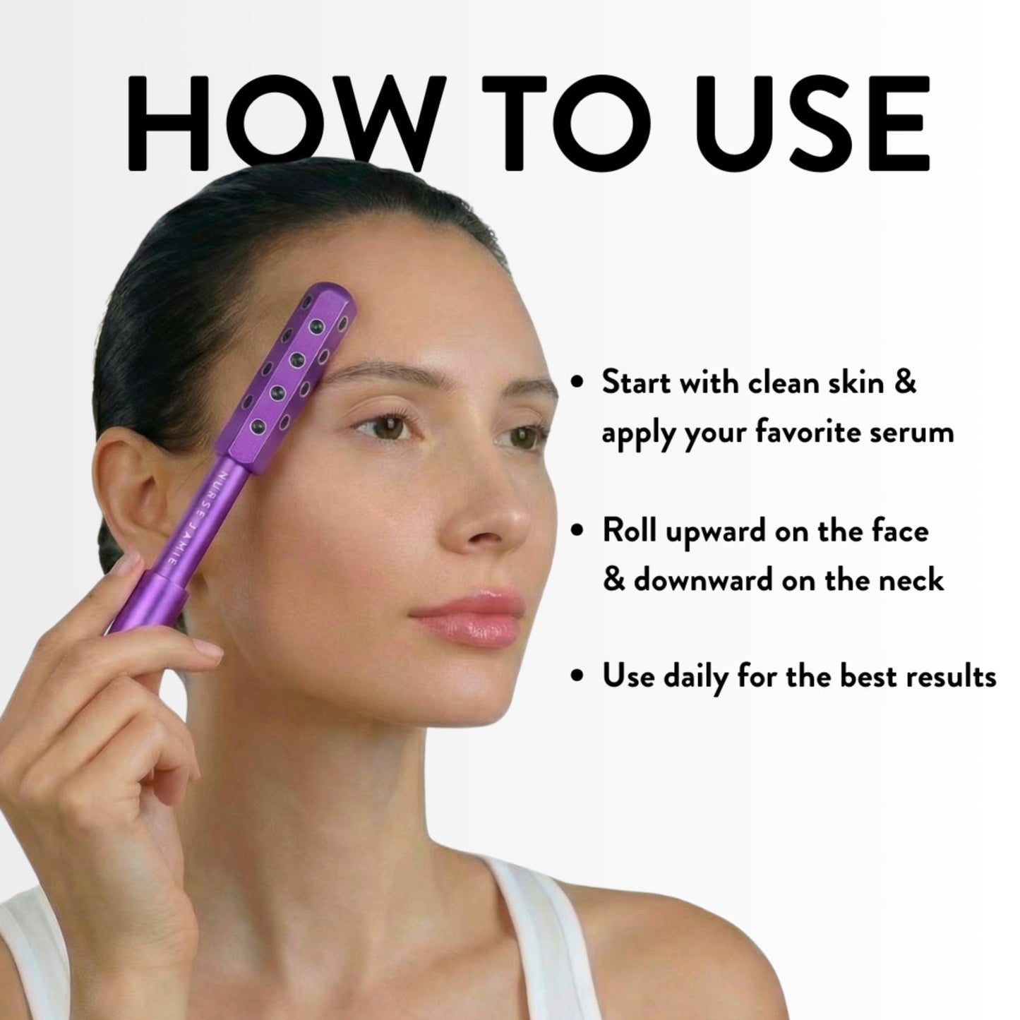 Nurse Jamie Uplift Facial Massaging Beauty Roller - Purple - Facial Massager with 24 Stones for Sculpting, Firming & Reducing Puffiness Beauty & Personal Care Nurse Jamie
