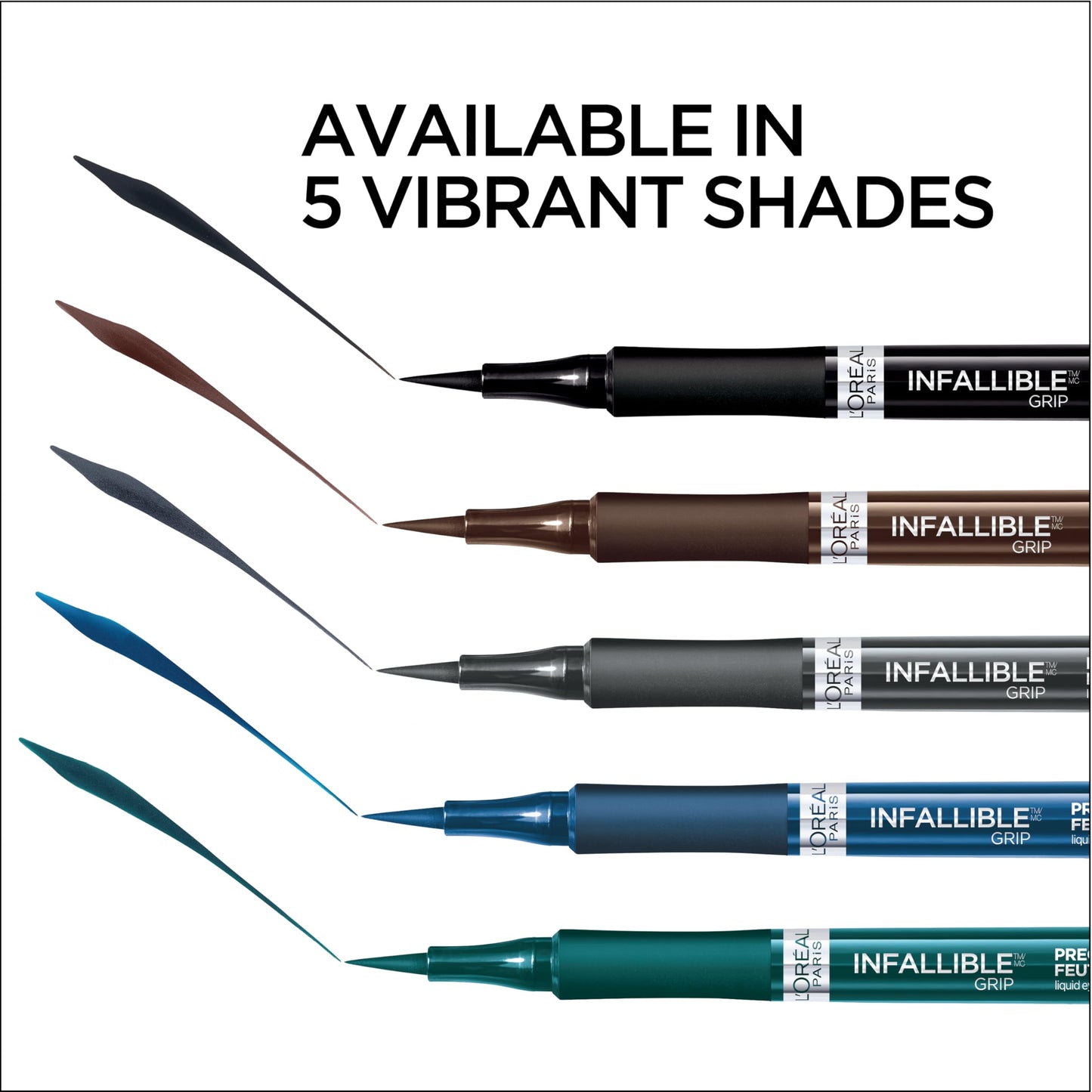 L'Oreal Paris Cosmetics Makeup Infallible Grip Precision Felt Eyeliner, Smudge Resistant, Long Lasting Waterproof Eyeliner, Green, Green, 0.03 fl oz Beauty & Personal Care L'Oreal Paris