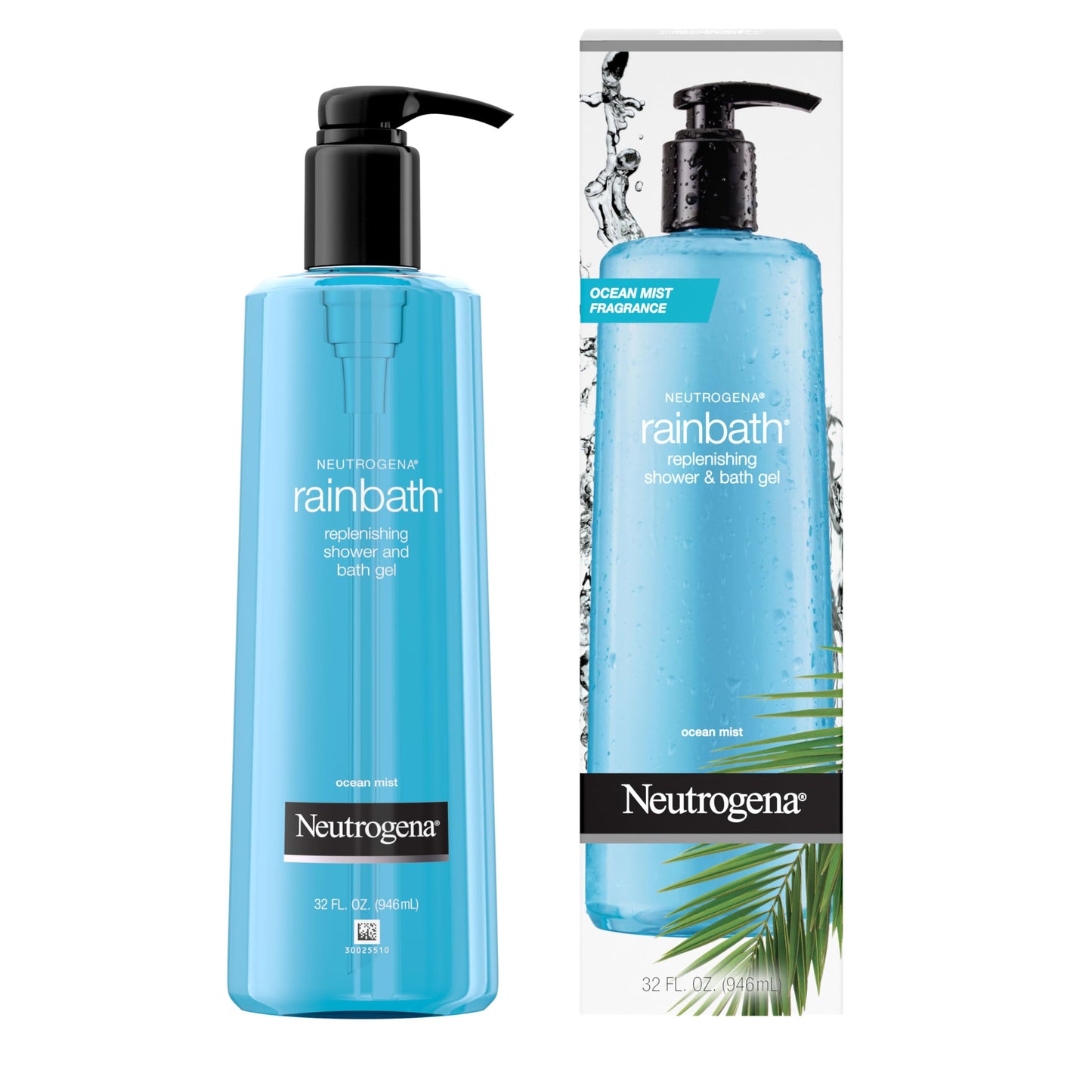 Neutrogena Rainbath Replenishing Shower and Bath Gel -Refreshing Body Wash with Moisturizing Formula for Soft Skin, Ocean Mist Scent, 32 fl. oz. (946 Beauty & Personal Care Neutrogena