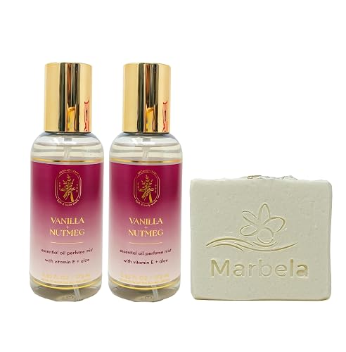 Bath & Body Works Aromatherapy Vanilla Nutmeg 2 Essential Oil Perfume Mist with a Natural Oats Soap Beauty & Personal Care Bath & Body Works