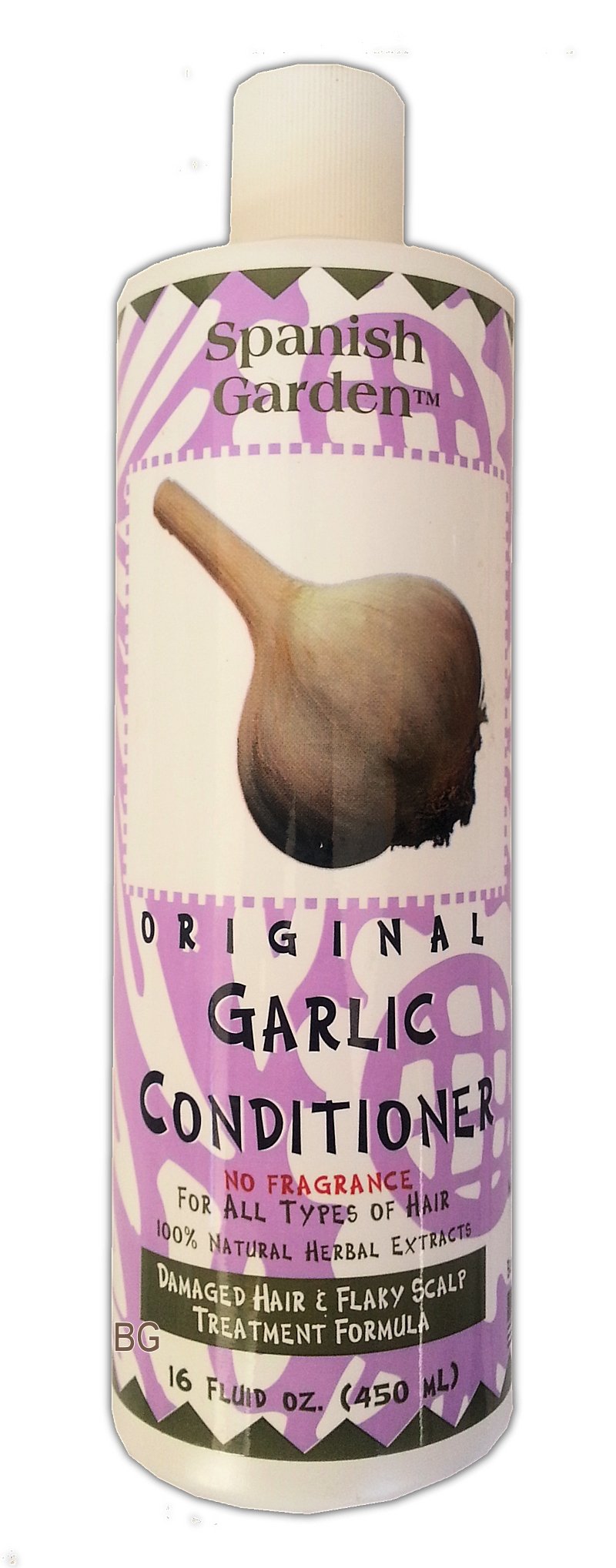 Spanish Garden Original Garlic Conditioner Damaged Hair & Flaky Scalp Formula 16 oz. amtc