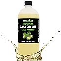 GreenIVe 100% Pure Castor Oil - Cold-Pressed, Hexane-Free - Hair, Eyebrows, Eyelashes, Skin Moisturizer, Castor Pack Wrap Oil Bulk Bottle (32 Fl oz) Beauty & Personal Care GreenIVe