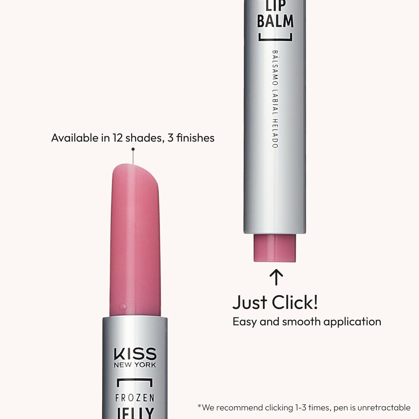 KISS NEW YORK Frozen Jelly Lip Balm Pen, High Shine Lip Gloss for Sheer Tint, Hydrating Melting Lipstick With Hyaluronic Acid, Cooling Effect Beauty and Personal Care Kiss