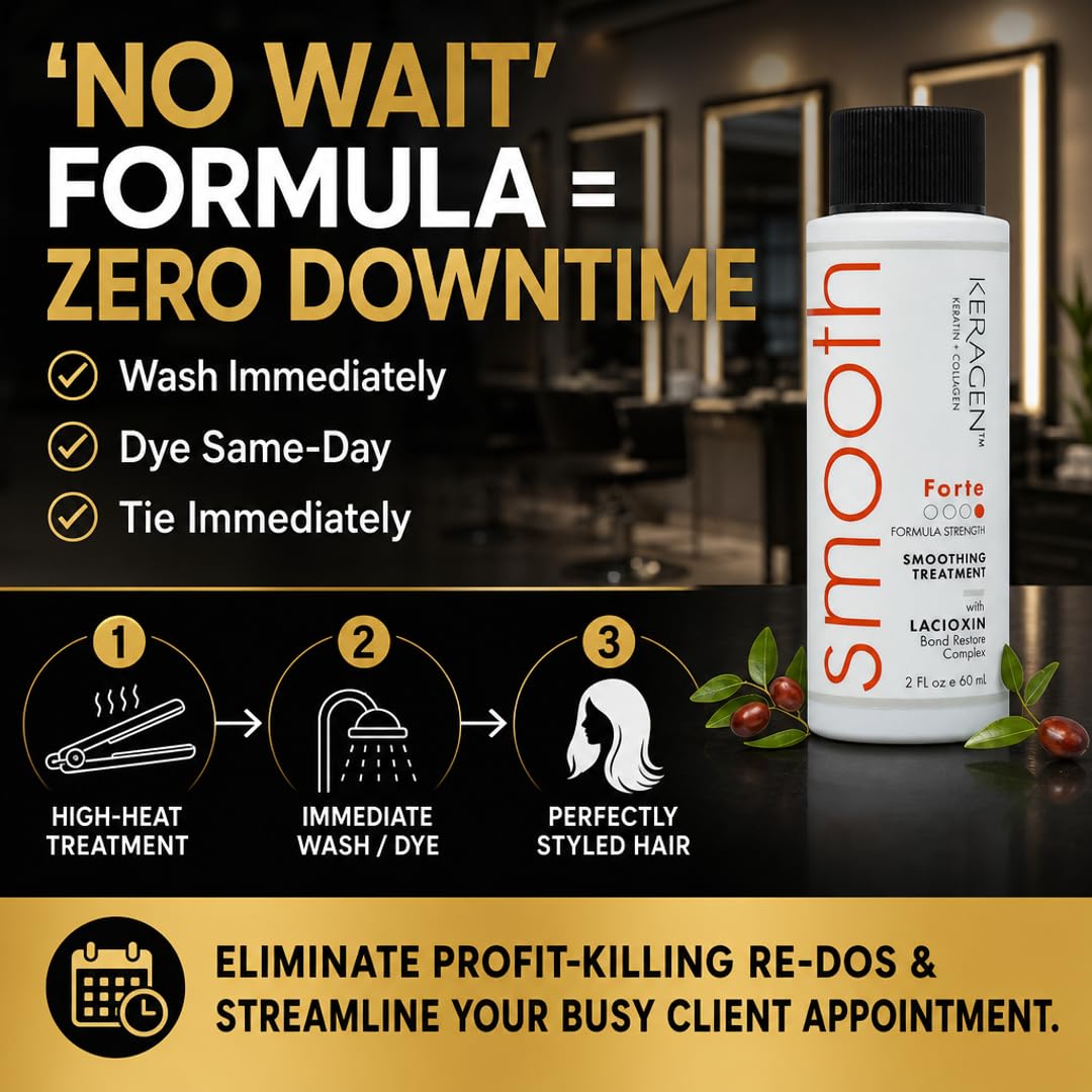 KERAGEN Professional Keratin Smoothing Hair Treatment, Frizz Control 2 oz