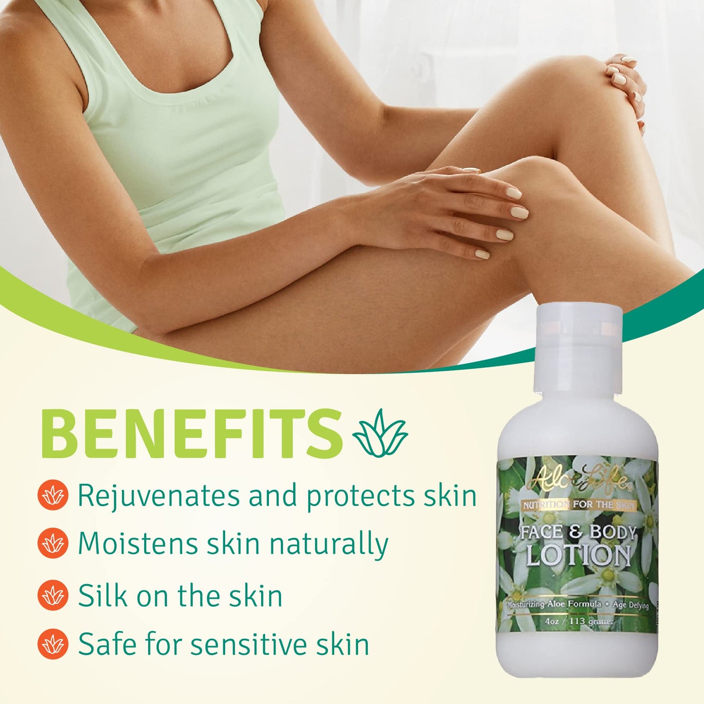 Aloe Life - Face & Body Lotion, Concentrated Formula, Hydrates Dry Skin, Contains Antioxidants, Minerals, & Herbal Extracts, Pleasant Grapefruit Beauty & Personal Care Aloe Life