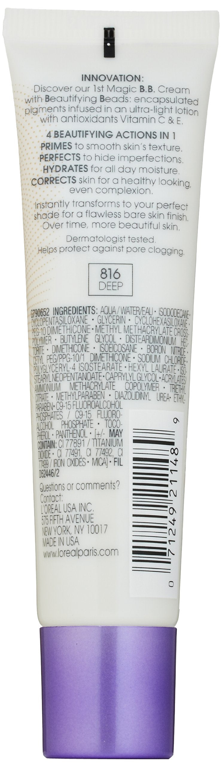 L'Oréal Paris Magic Skin Beautifier BB Cream, Deep, 1 fl. oz.