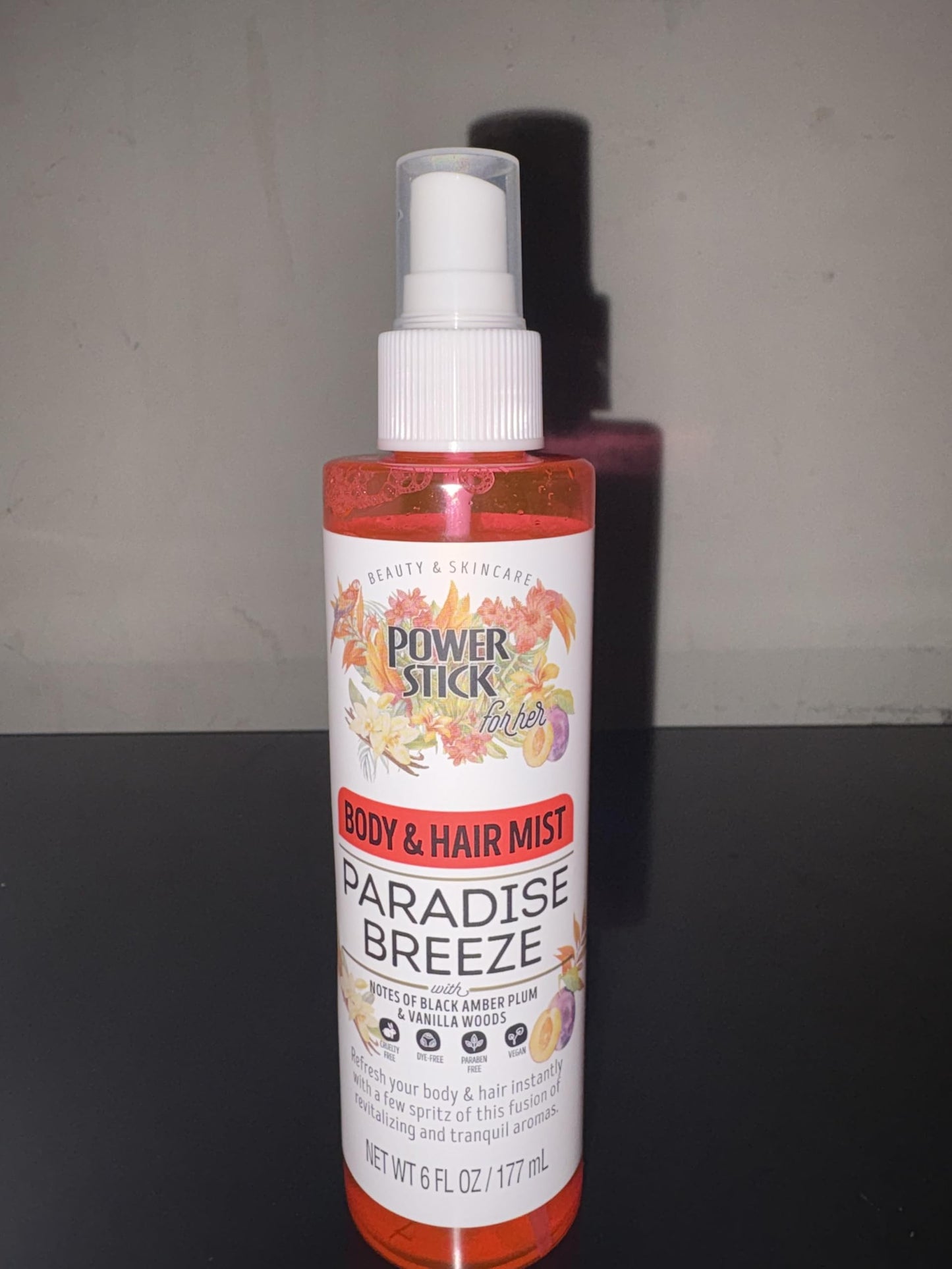Power Stick for Her Paradise Breeze Body & Hair Mist, Long-Lasting Fragrance Spray with Black Amber Plum & Vanilla Woods Lightweight tropical scent, 6 Beauty & Personal Care Power Stick