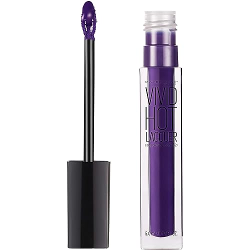 Maybelline New York Color Sensational Vivid Hot Lacquer Lip Gloss, Royal, 0.17 fl. oz. Beauty & Personal Care MAYBELLINE