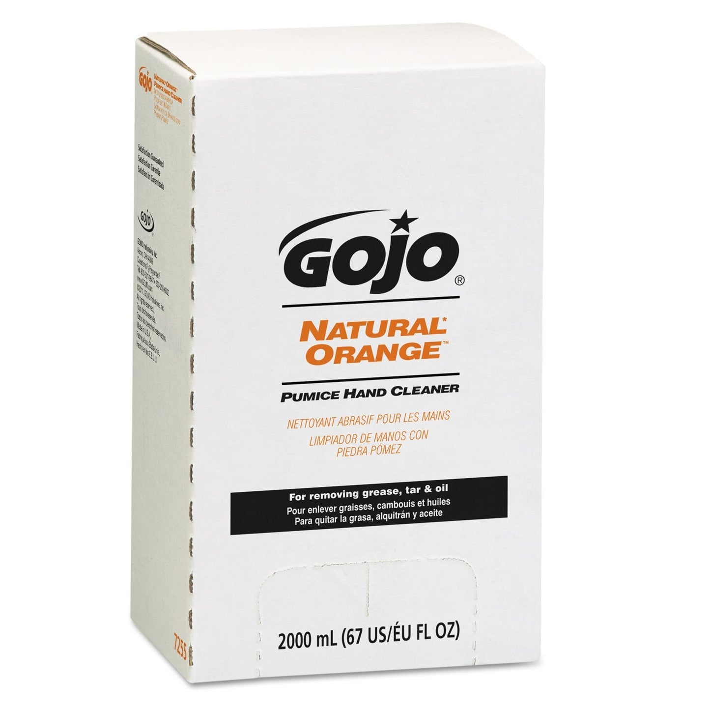 GOJO 7255-04 Natural Orange Pumice Hand Cleaner 2000 mL, (Case of 4) Beauty & Personal Care GOJO