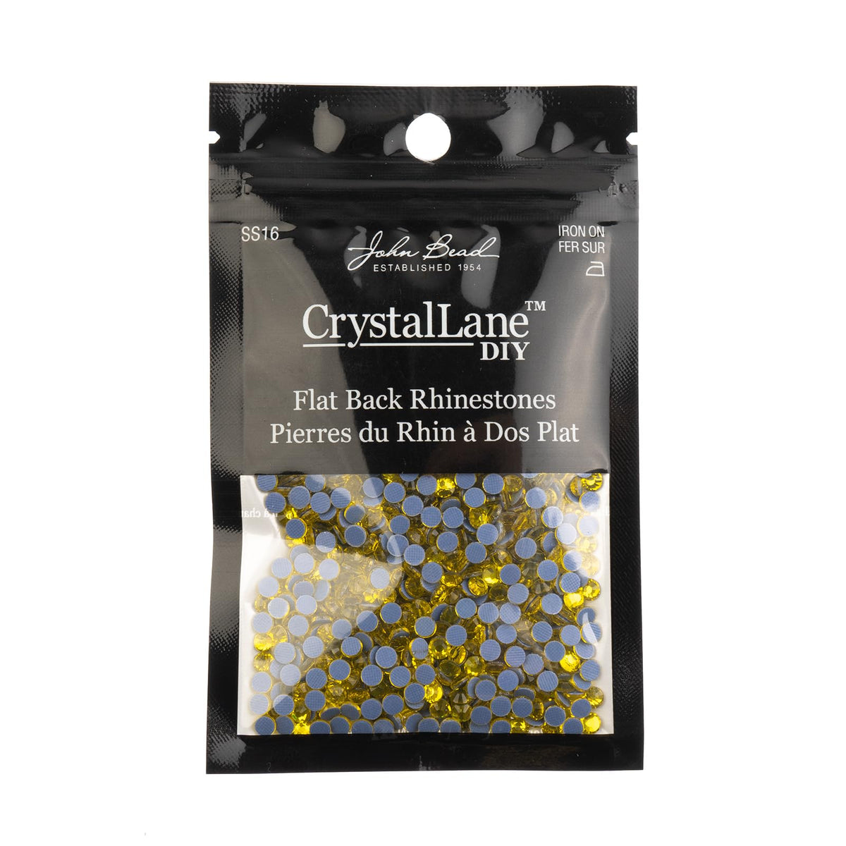 Crystal Lane DIY Flat Back Hotfix Rhinestones, ss16 (4mm), Citrine 1440pcs