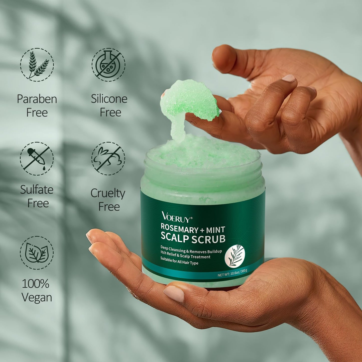 VOERUY Scalp Scrub, Rosemary Scalp Exfoliator Scrub Shampoo, 2-in-1 Scalp Treatment with Mint Oil, Hair Treatment to Clarify and Remove Build Up Beauty and Personal Care VOERUY