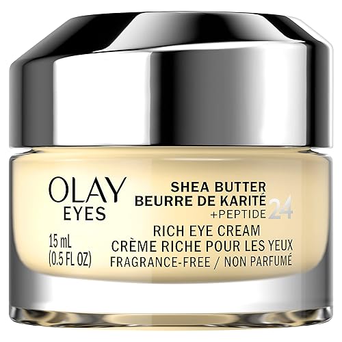 Olay Eyes Shea Butter+Peptide 24 Rich Eye Cream, Fragrance Free, 0.5 oz. Beauty & Personal Care Olay