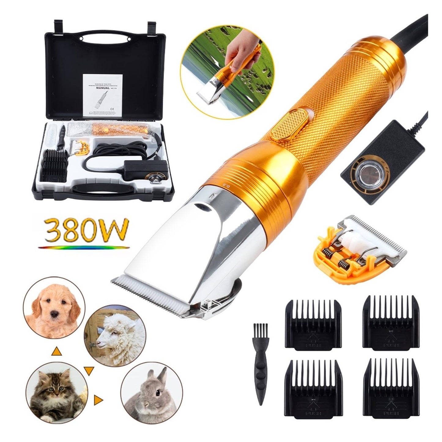 Compatible With 12V Cordless 380W Cashmere Goat Shearer Electric Hair Trimmer for Household Pets (Cat, Dog, Rabbit) & Sheep, Carpet Tufting Beauty and Personal Care HPNZNNVW