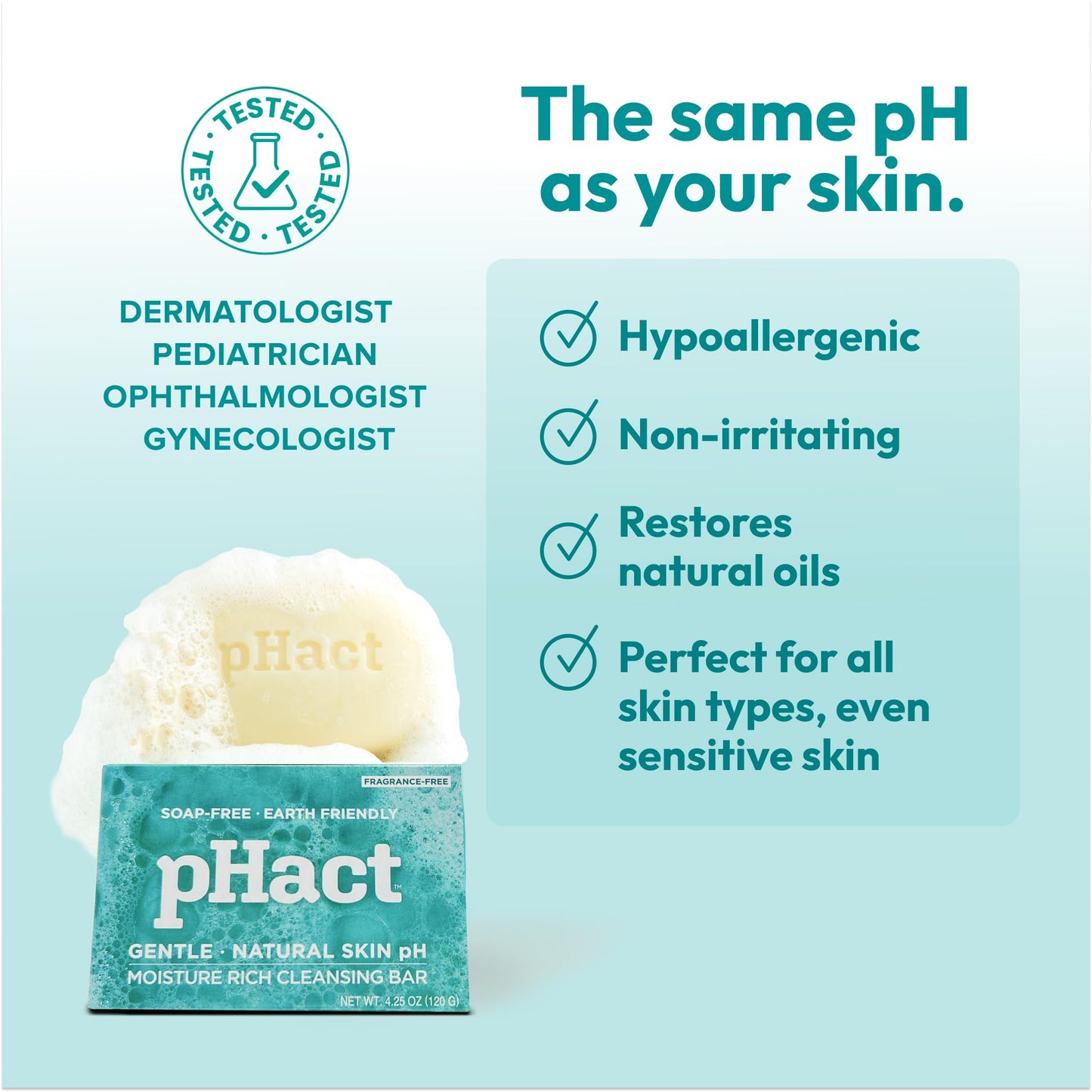 ANDREW LESSMAN pHact Moisture-Rich, Soap-Free Cleansing Bar. Natural Skin pH. Fragrance-Free. All Skin Types - Even Sensitive Skin. Hypoallergenic Beauty & Personal Care ANDREW LESSMAN