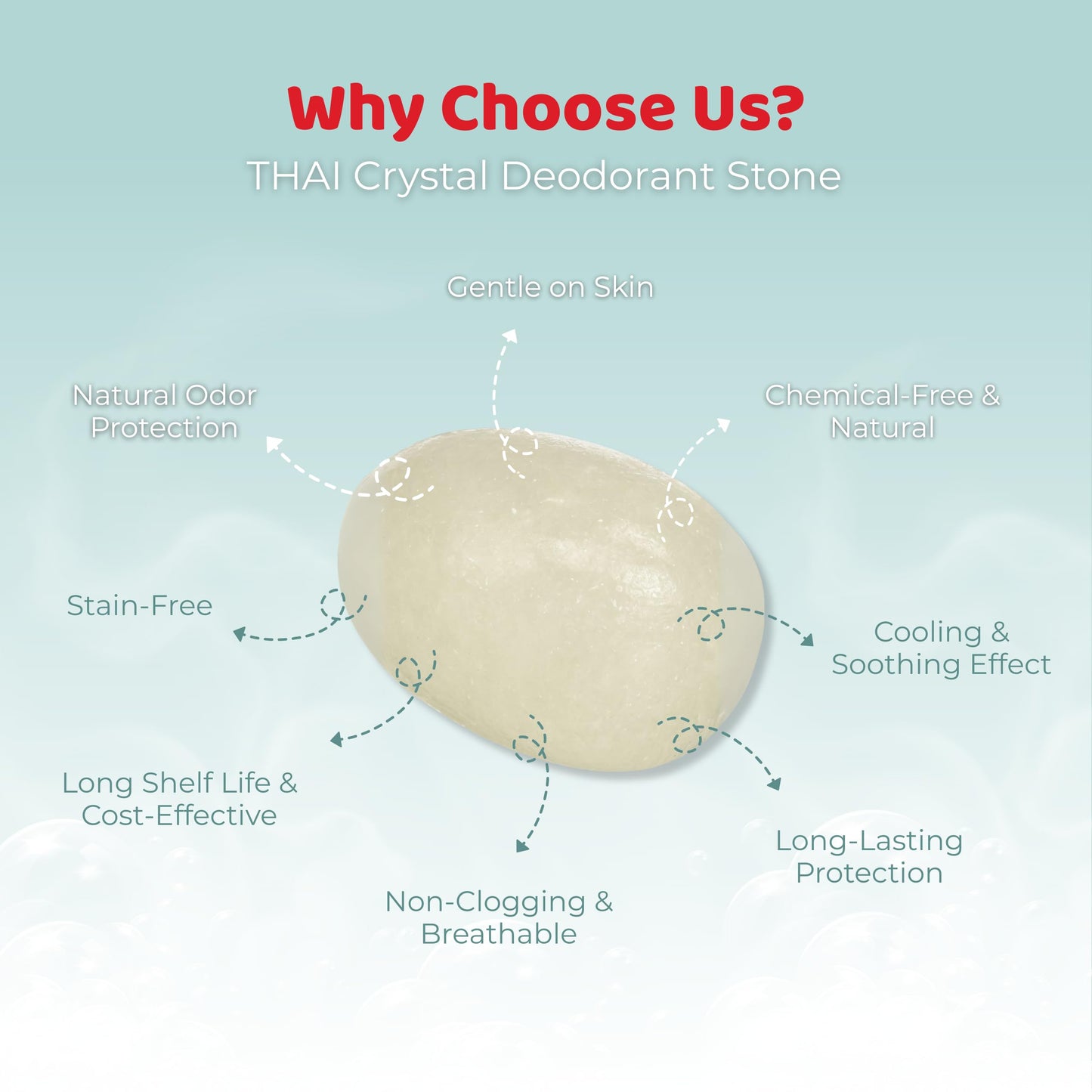Thai Deodorant Stone Crystal Stone in Basket Beauty and Personal Care Thai Deodorant Stone