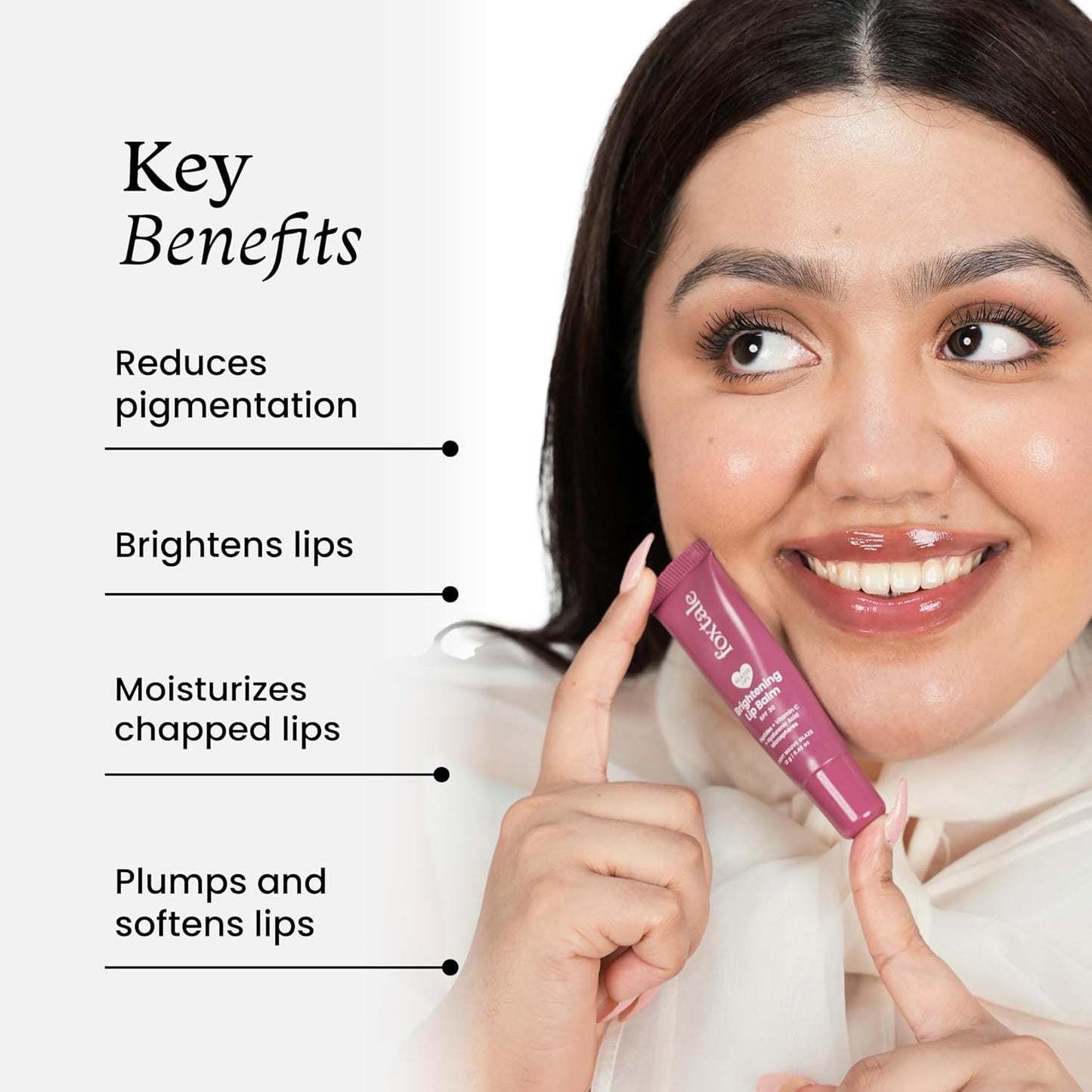 Foxtale SPF 30 Brightening Lip Balm for Dark Lips with Peptides & Vitamin C | Brightens Pigmented Lips | Hydrates Lips | SPF Lip Balm | Pack of 2 | Beauty & Personal Care FoxTale