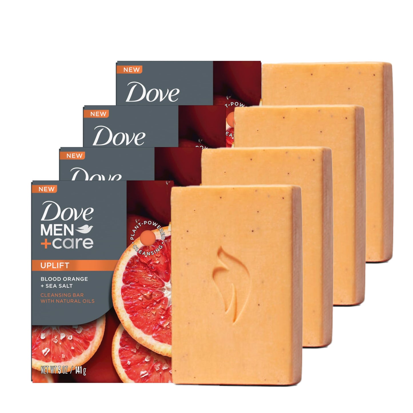 Dove Men+Care Cleansing Bar Soap Blood Orange + Sea Salt 4 Bars to Rebuild Skin in the Shower, a 4in1 Hair, Body, Face & Shaving Bar with Plant-Based Beauty and Personal Care DOVE MEN + CARE Default Title