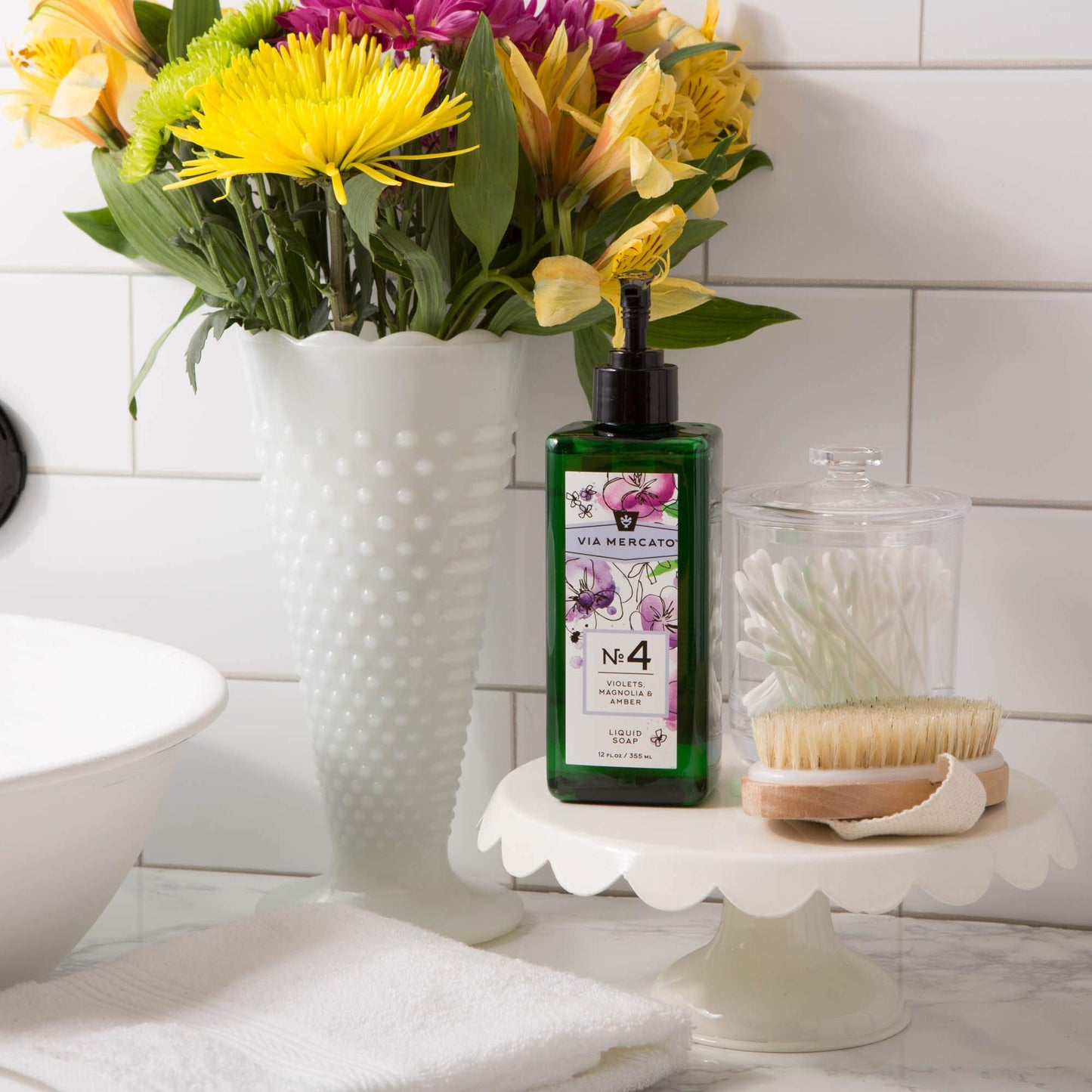 Via Mercato Liquid Soap, Shea Butter Enriched (12 oz), No. 4 - Violets, Magnolia & Amber Beauty & Personal Care Via Mercato