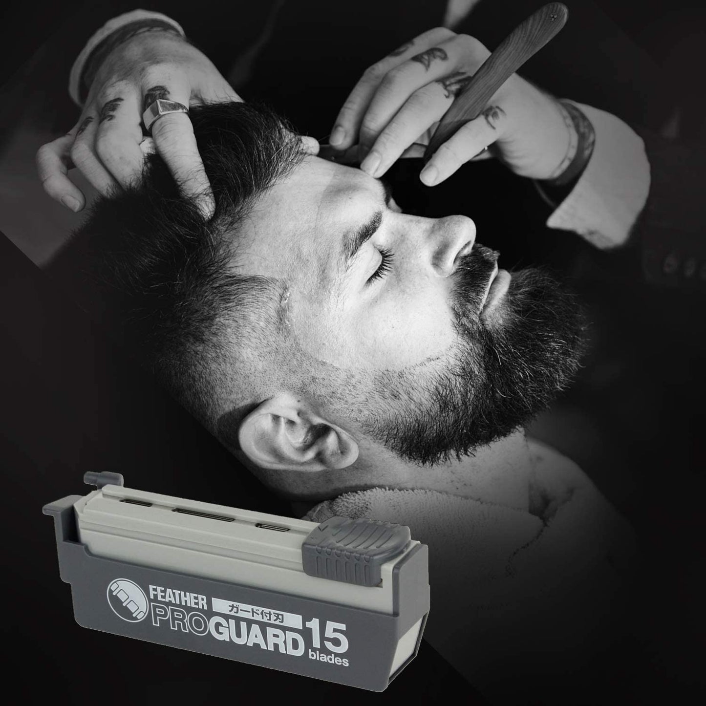 Feather Artist Club ProGuard Razor Blades - (3 Pack of 15) - Single Straight Edge Razor Blades with Guard Refills for Shaving - For Men & Barbers Beauty and Personal Care Feather