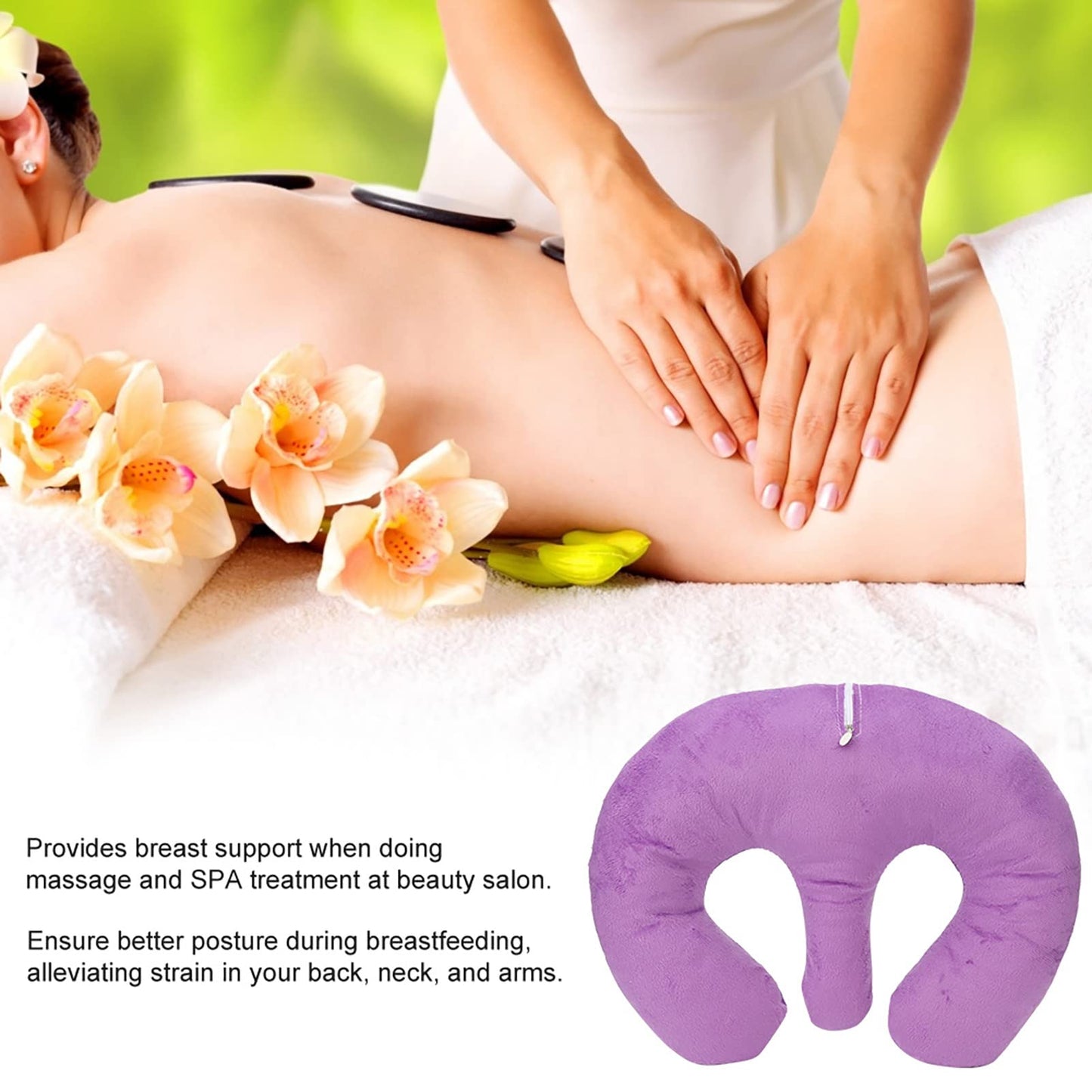 JTLB Beauty Salon Support Pillow Pillow for Chest Massage SPA (Purple) Beauty and Personal Care JTLB