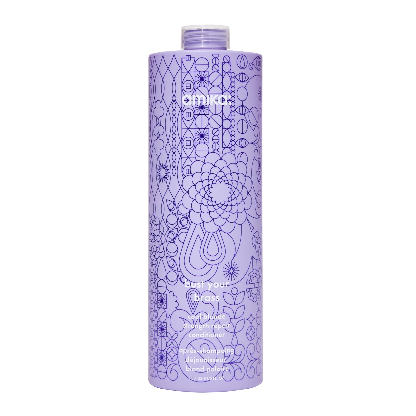 amika bust your brass cool blonde strength repair conditioner, 1000ml Beauty & Personal Care Amika