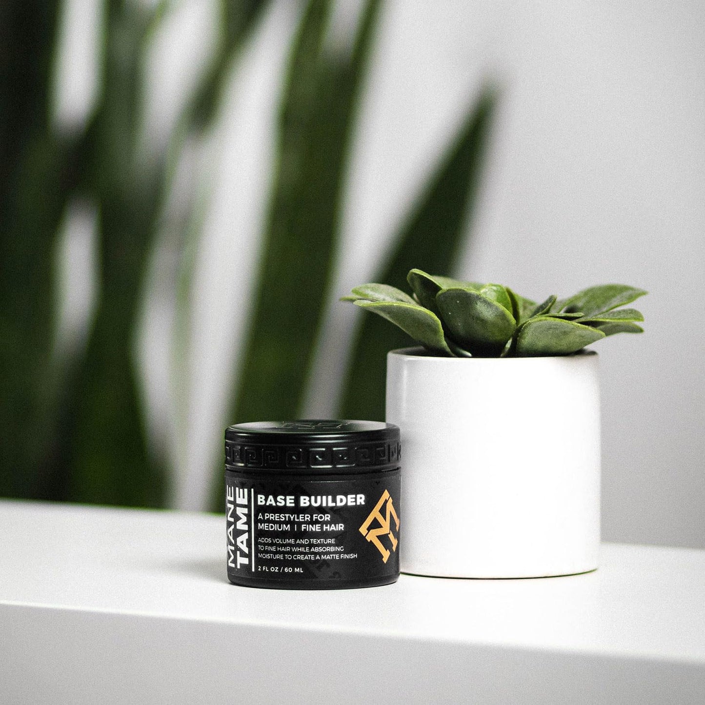 MANE TAME Base Builder 2oz - Prestyling Hair Balm for Medium - Fine Hair, Adds Volume + Texture with a Matte Natural Finish Beauty & Personal Care Mane Tame Professional Men's Grooming