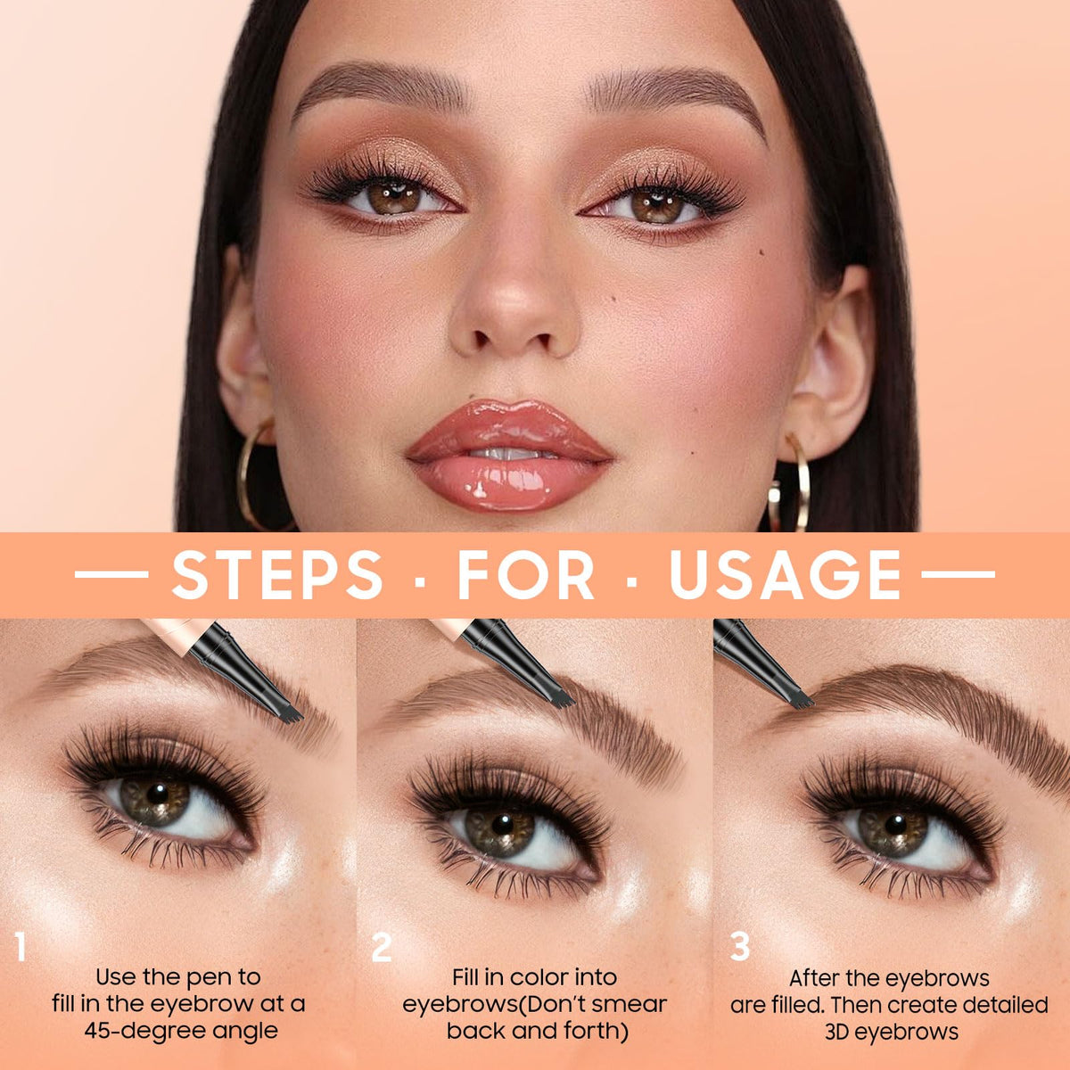 Ursoulney Eyebrow Pen - Eyebrow Pencil New Upgraded Eye Brow Pencils for Women With Micro 4 Point Lift & Snatch, Lat All Day, Waterproof, Create… Beauty & Personal Care Ursoulney