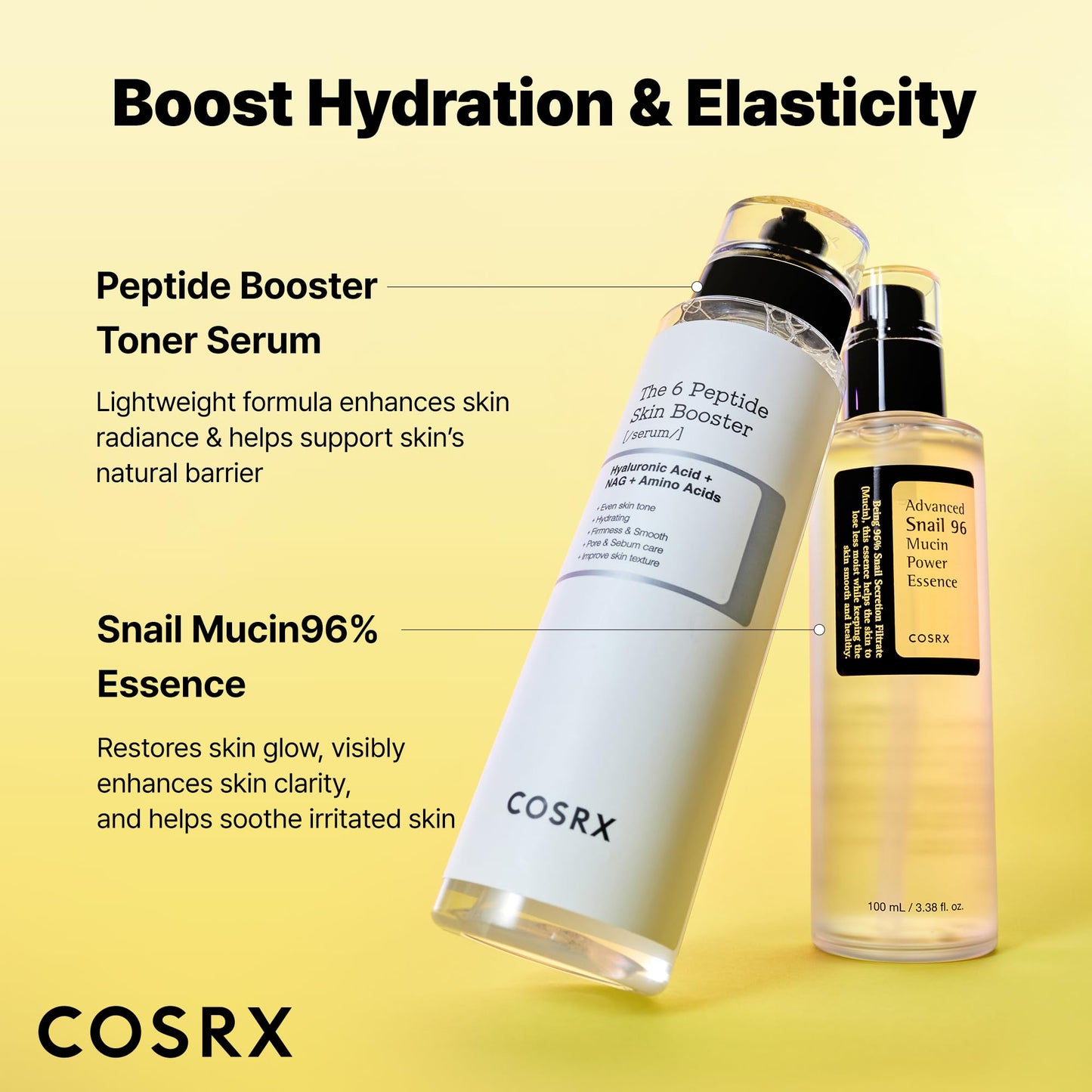 COSRX Snail Mucin 96% Peptide Booster Set - Amazon Exclusive - Korean Skin Care, Gift Sets, Skin Care Sets for Women, Advanced Snail Mucin Serum, Face Beauty and Personal Care COSRX