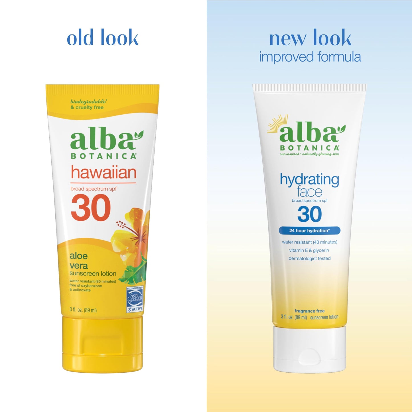 Alba Botanica Sunscreen for Face, Fragrance-Free Hawaiian Face Sunscreen Lotion, Broad Spectrum SPF 30, Water Resistant and Biodegradable, 3 fl. oz Beauty & Personal Care Alba Botanica