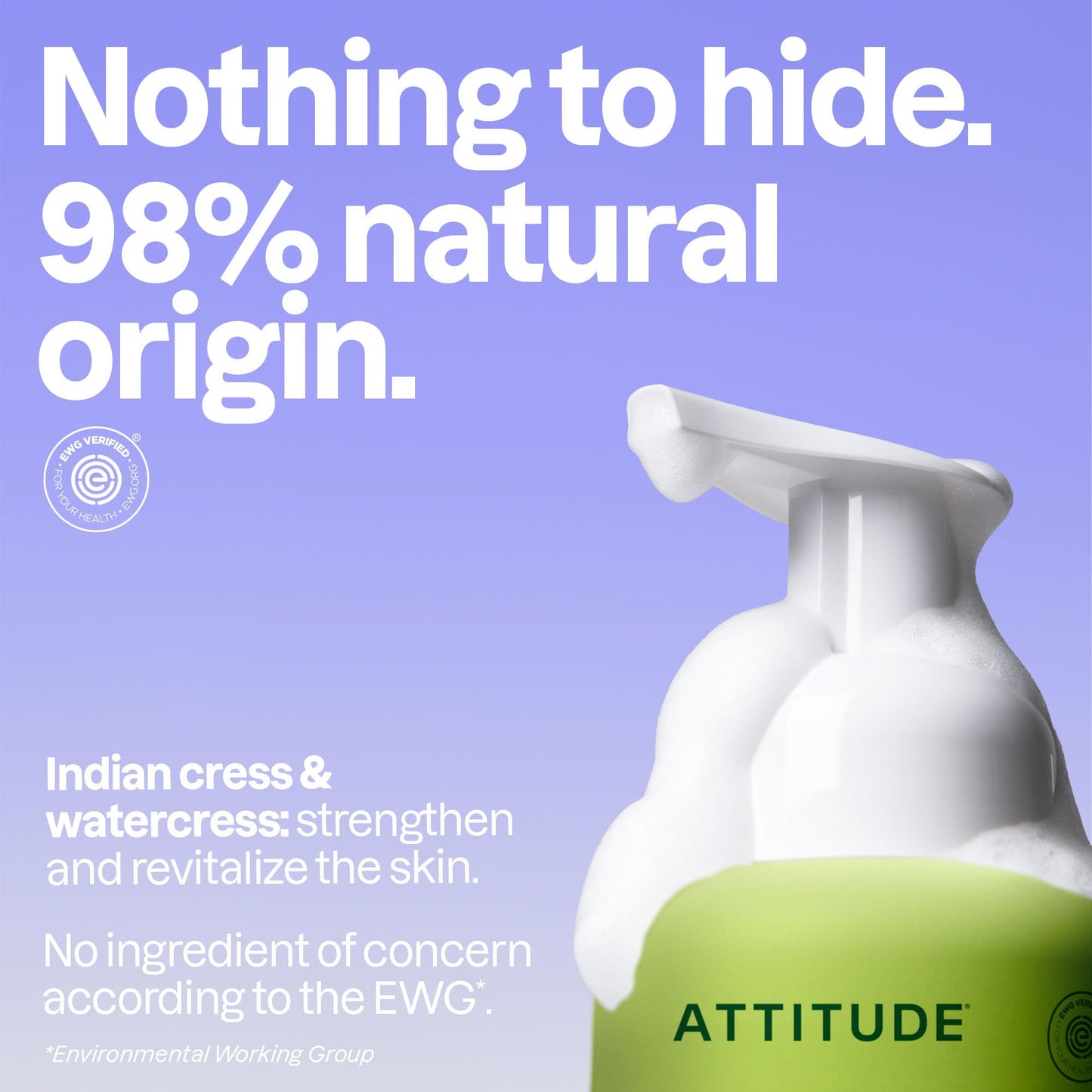 ATTITUDE Foaming Hand Soap, EWG Verified, Plant and Mineral-Based Ingredients, Vegan and Cruelty-free Personal Care Products, Pear & Amber Scent, 10 Beauty & Personal Care BIO SPECTRA ATTITUDE