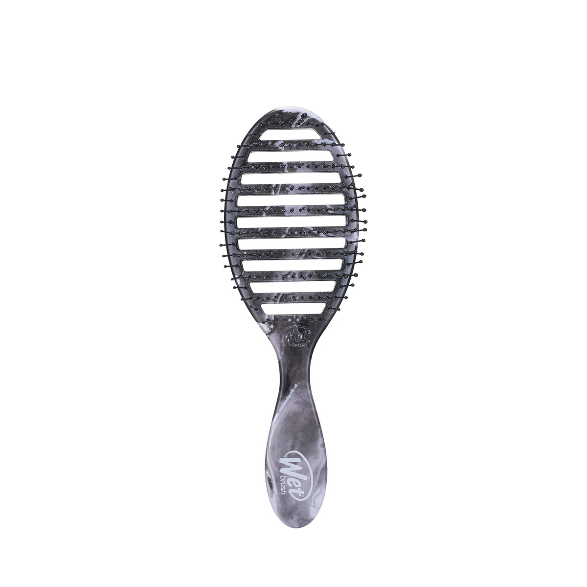 Wet Brush Speed Dry Hair Brush - Onyx (Metallic Marble) - Vented Design and Ultra Soft HeatFlex Bristles Are Blow Dry Safe With Ergonomic Handle