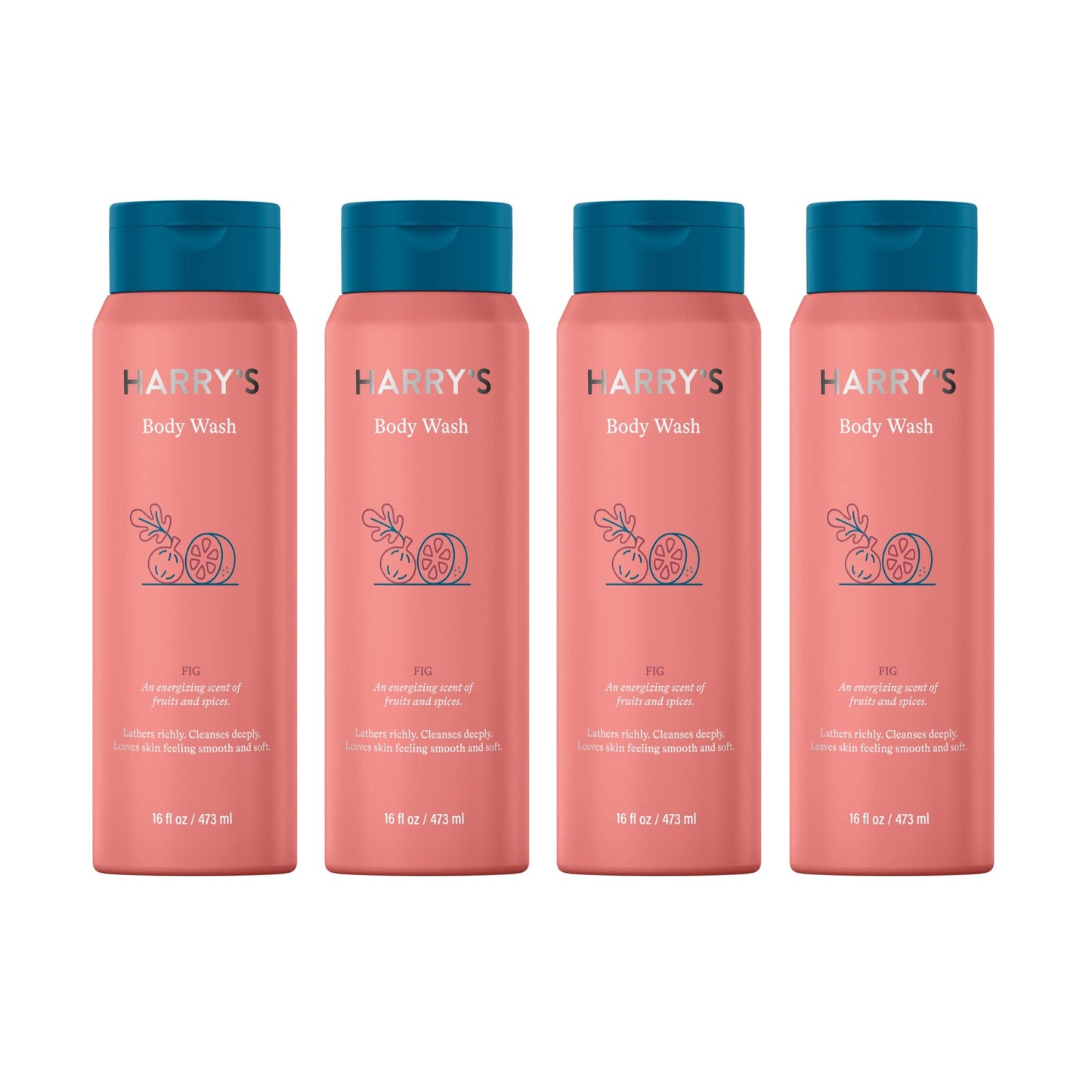 Harry's Men's Body Wash - Body Wash for Men - Fig, 16 Ounce (Pack of 4) Packaging May Vary Beauty & Personal Care Harry's