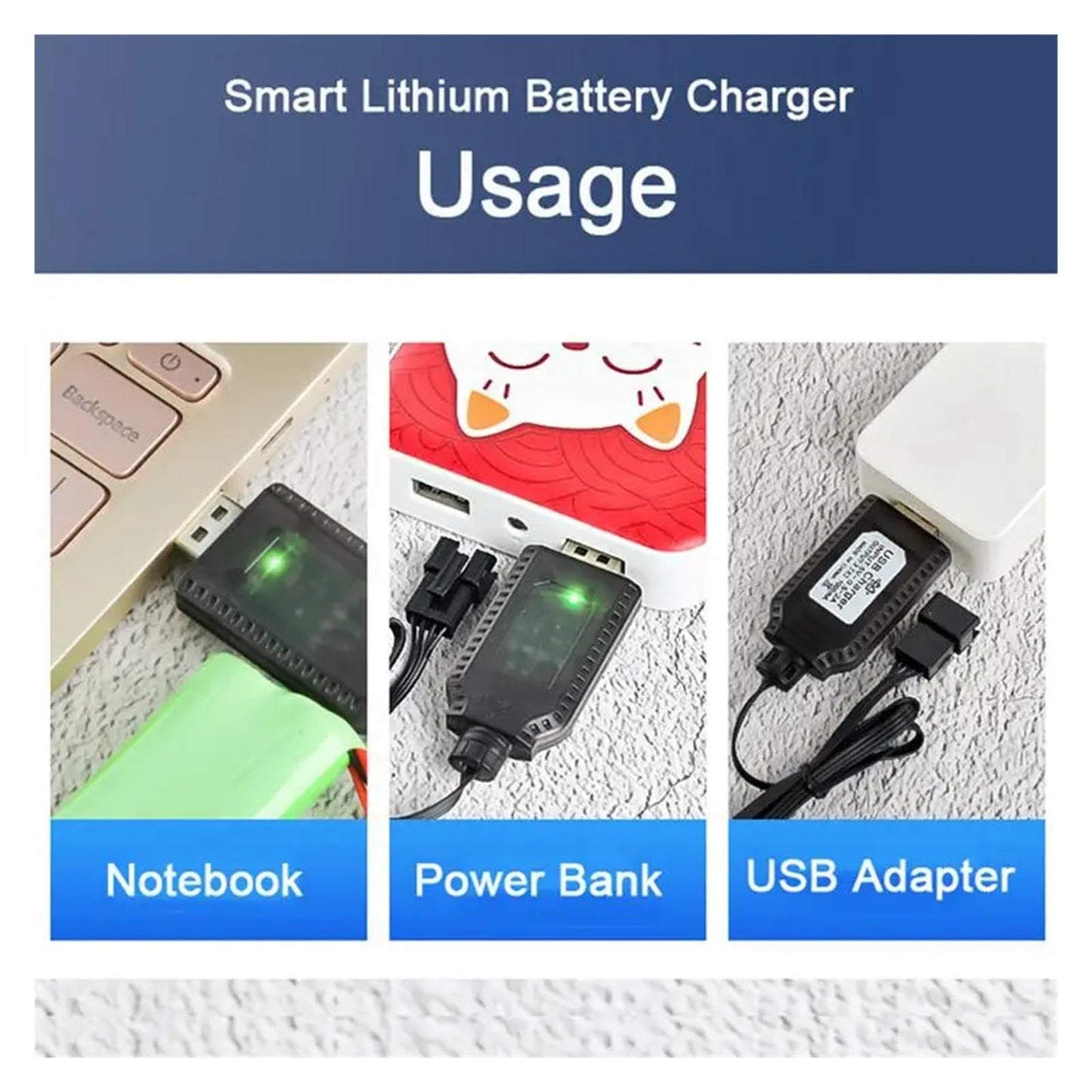 USB Lithium Battery Charger Connect SM-2P SM-3P SM-4P Lithium Batteries 7.4V 1000mA Fast Charging Cable?Compatible for RC?Toy Drone(SM2P) Beauty and Personal Care KNVZNWFF