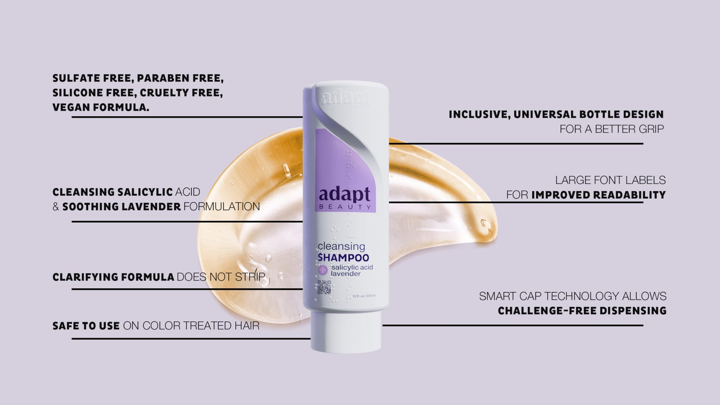 Adapt Beauty Shampoo and Conditioner Set with salicylic acid, hyaluronic acid and lavender - Inclusive, Fast-Rinse, Sulfate-Free Formula Beauty & Personal Care Adapt Beauty