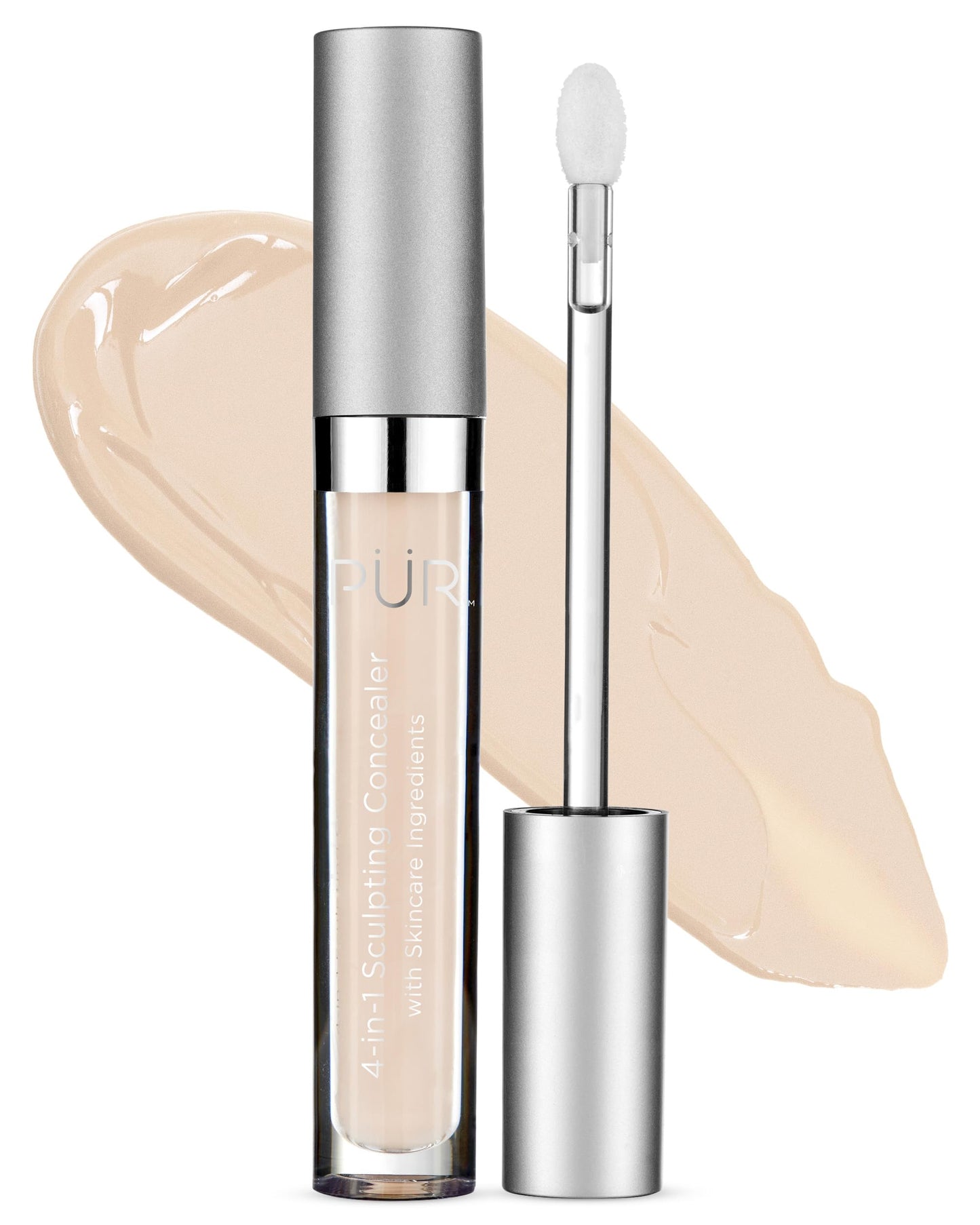 PÜR MINERALS 4-in-1 Sculpting Concealer for Women - Conceals, Brightens, Plumps & Corrects - Hydrating & Moisturizing Makeup Concealer with Medium Beauty & Personal Care PÜR MINERALS