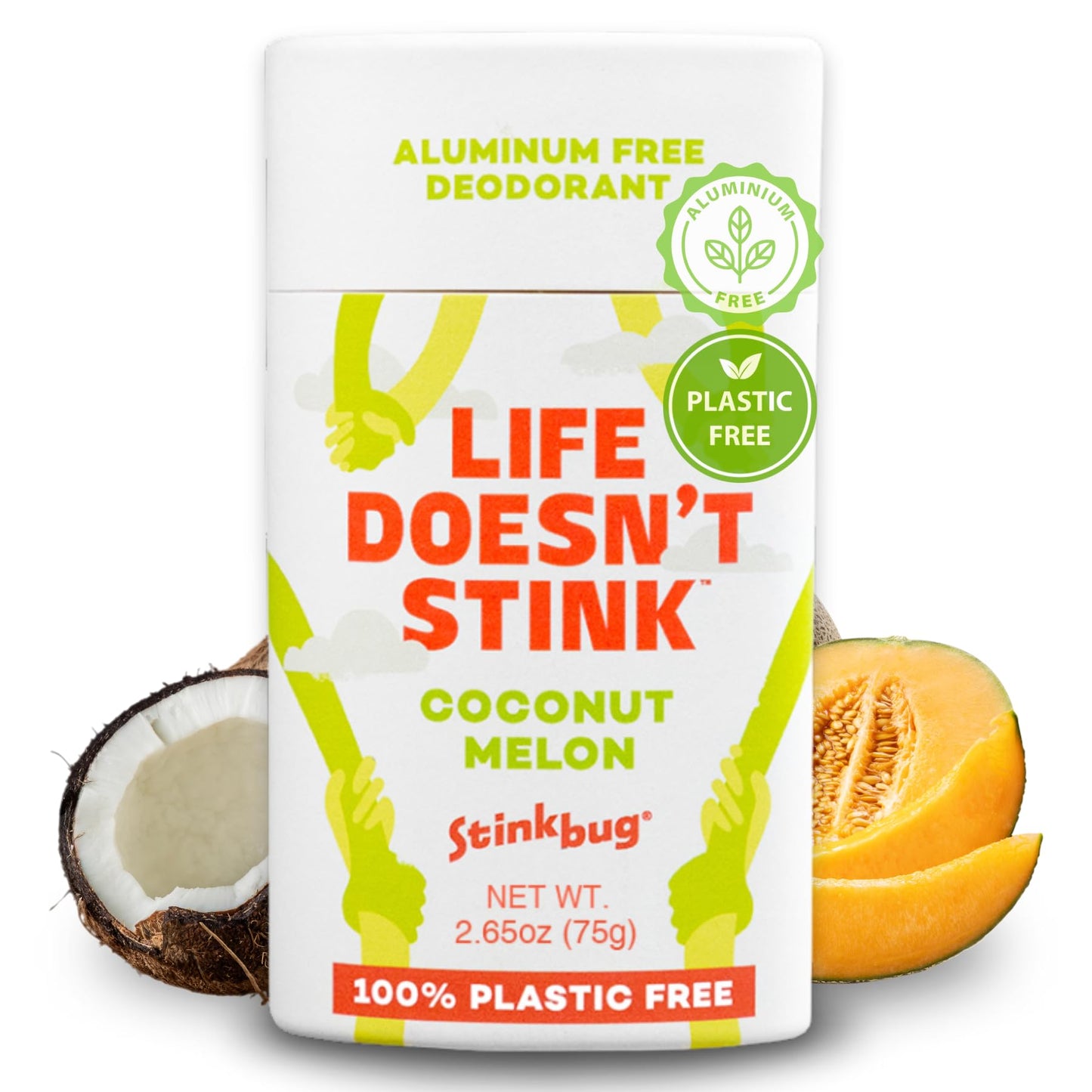 Stinkbug Naturals Organic Plastic & Aluminum Free Deodorant Stick with Coconut Melon and Coconut Oil, 2.65 Ounce, Pack of 1 Beauty and Personal Care Stinkbug