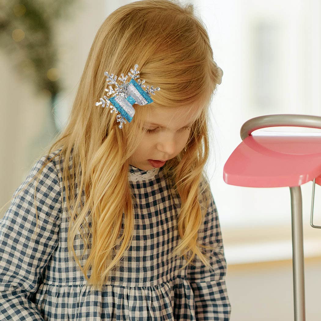 Campsis 4Pieces Christmas Glitter Bow Hair Clips Sequins Bowknot Barrettes Bling Alligator Hair Clips Party Holiday Thanksgiving Prom Decoration Beauty & Personal Care Campsis