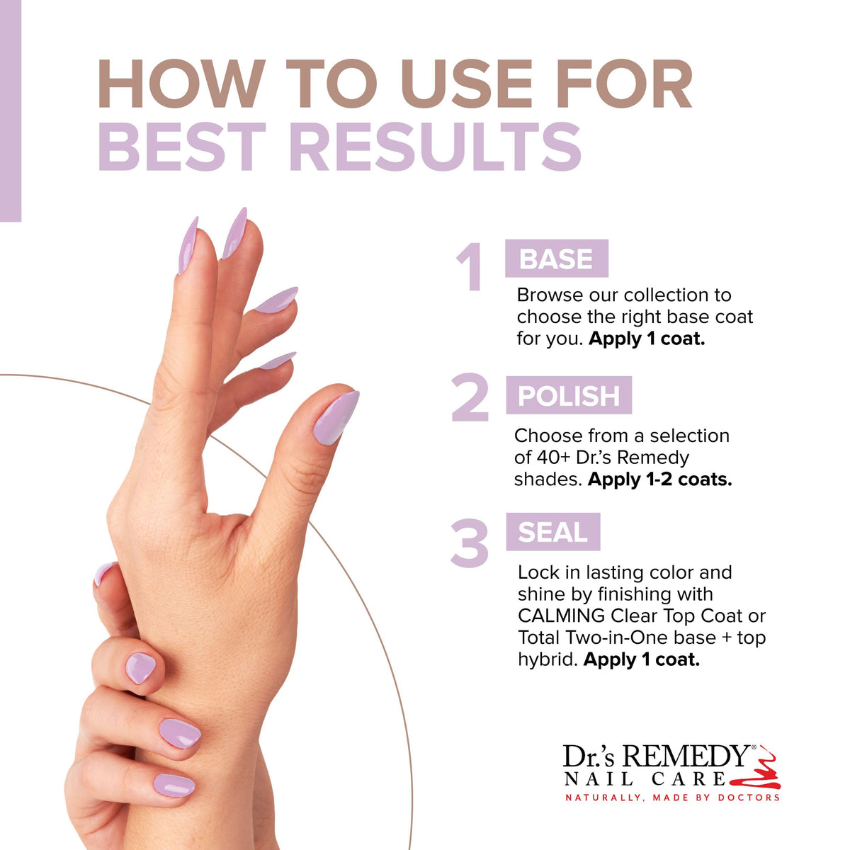 Dr’s Remedy Enriched Nail Polish: Non Toxic, All Natural, and Organic - Doctor Formulated: Strengthens, Restores, Heals, and Protects '24-Free' Beauty & Personal Care Dr.'s Remedy