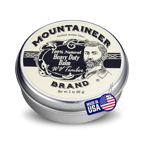 Mountaineer Brand Natural Heavy Duty Beard Balm | Timber Scent | Made in West Virginia | Beard Tamer | Conditions, Softens, Tames, Style | 2oz Beauty & Personal Care Mountaineer Brand