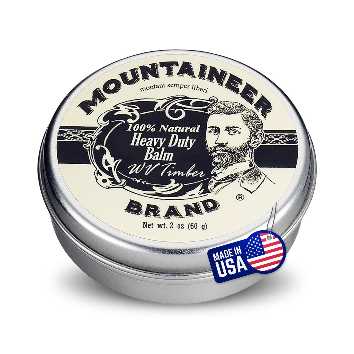 Mountaineer Brand Natural Heavy Duty Beard Balm | Timber Scent | Made in West Virginia | Beard Tamer | Conditions, Softens, Tames, Style | 2oz Beauty & Personal Care Mountaineer Brand
