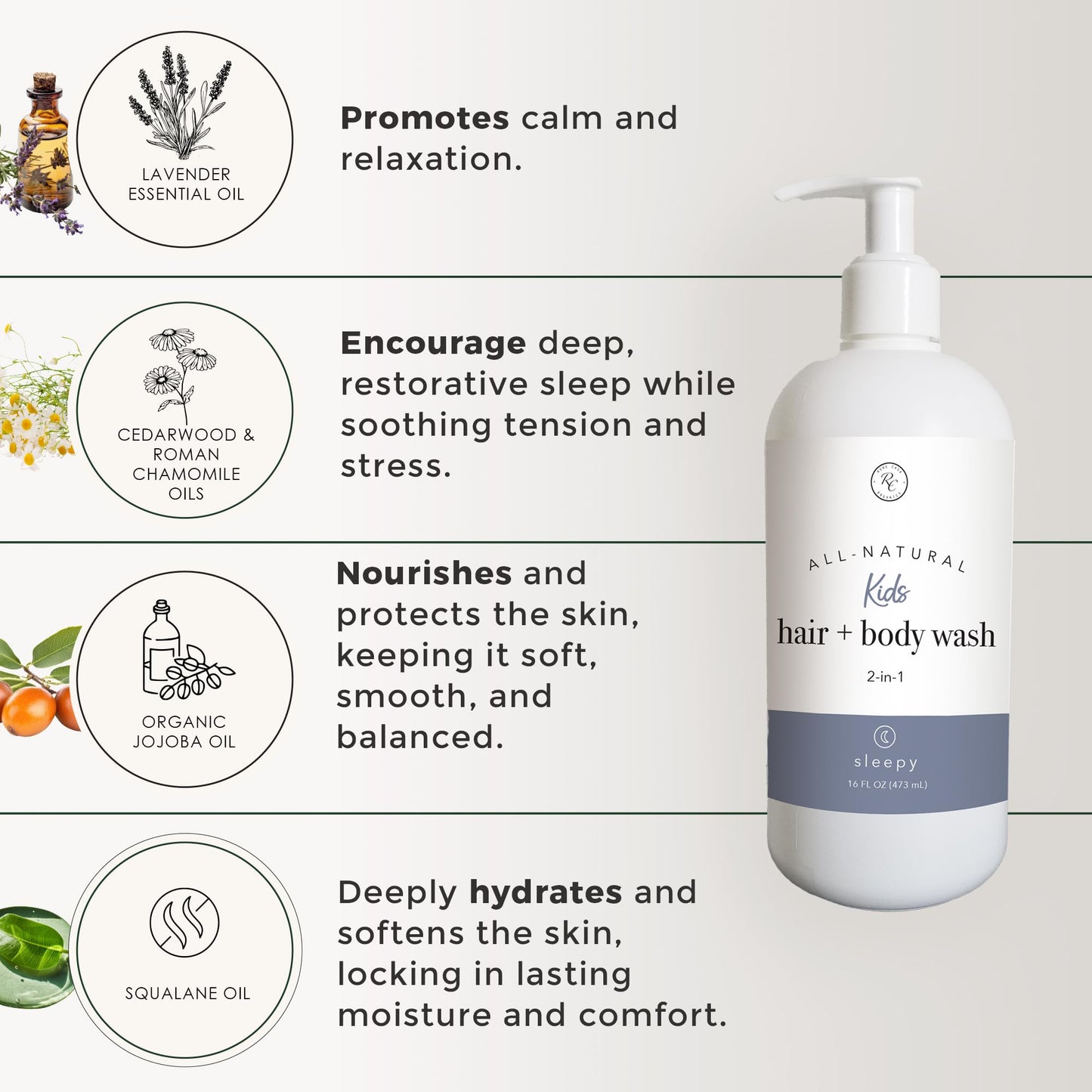Rowe Casa Organics 2-in-1 Kids Hair & Body Wash with Therapeutic Essential Oils - Fruity Kids Shampoo & Body Wash with Sweet, Bright & Uplifting Scent Beauty & Personal Care Rowe Casa Organics