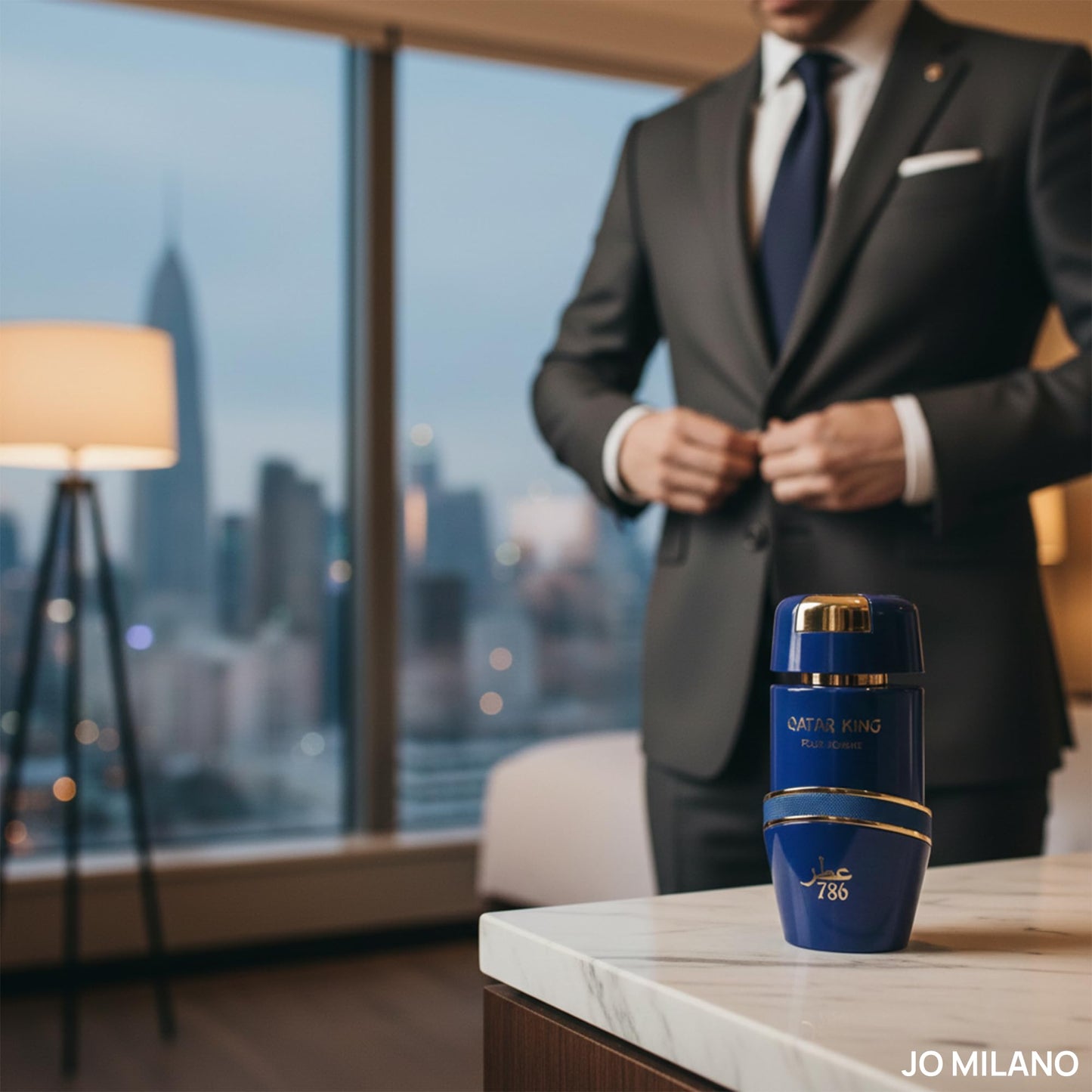 Jo Milano Qatar King Eau De Parfum Spray | 3.4 oz (100ml) | Oud, Vanilla, Fresh Spicy, Amber, Floral Scent | Long Lasting Fragrance for Men Beauty & Personal Care Jo Milano