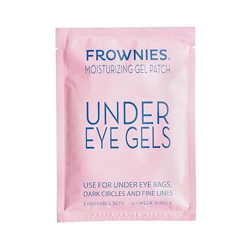 Frownies Under Eye Gel Patches for Puffy Eyes - Dark Circles with Cactus Collagen - Reusable, 3 Pack Beauty & Personal Care Frownies