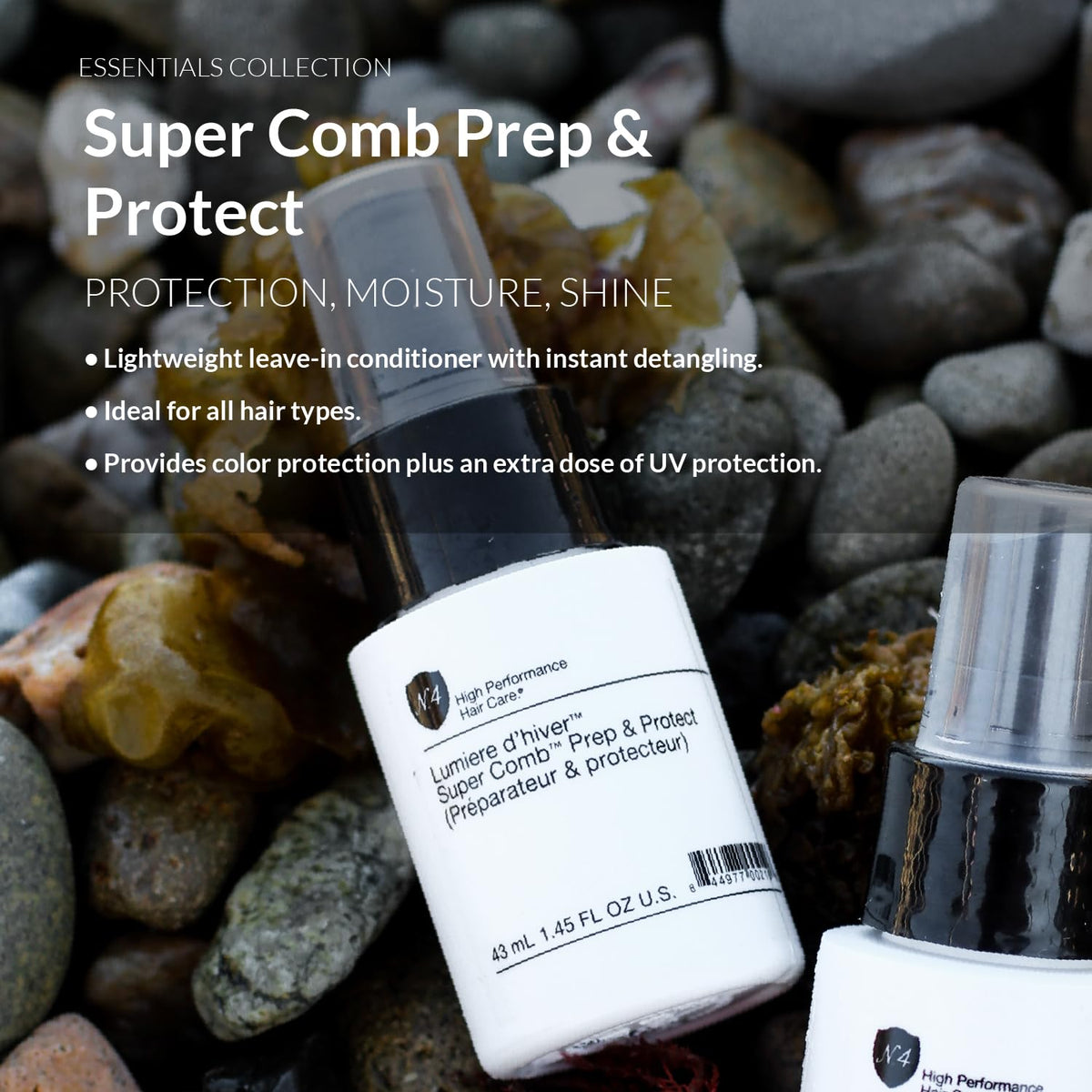 Number 4 Leave-in Conditioner Spray, 1.45 oz, Super Comb Prep & Protect, Heat Protectant for Hair, Color Protecting, Anti-Aging, Frizz Control,